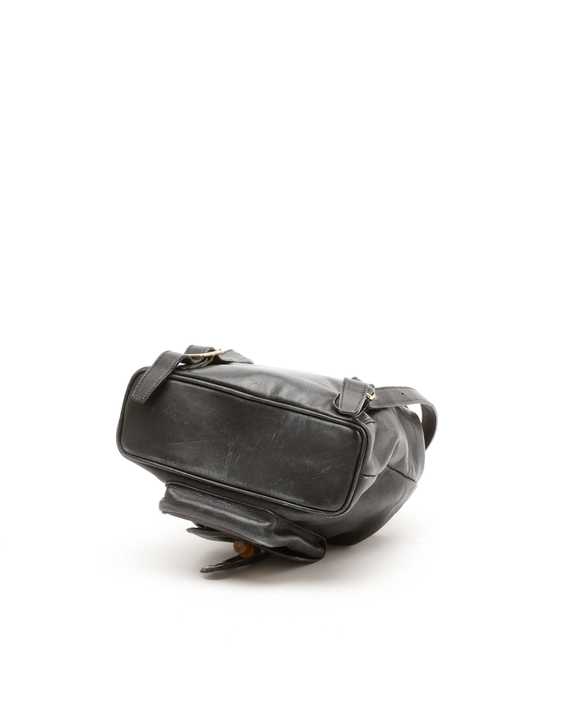 Gucci Bamboo Mini Backpack In Black