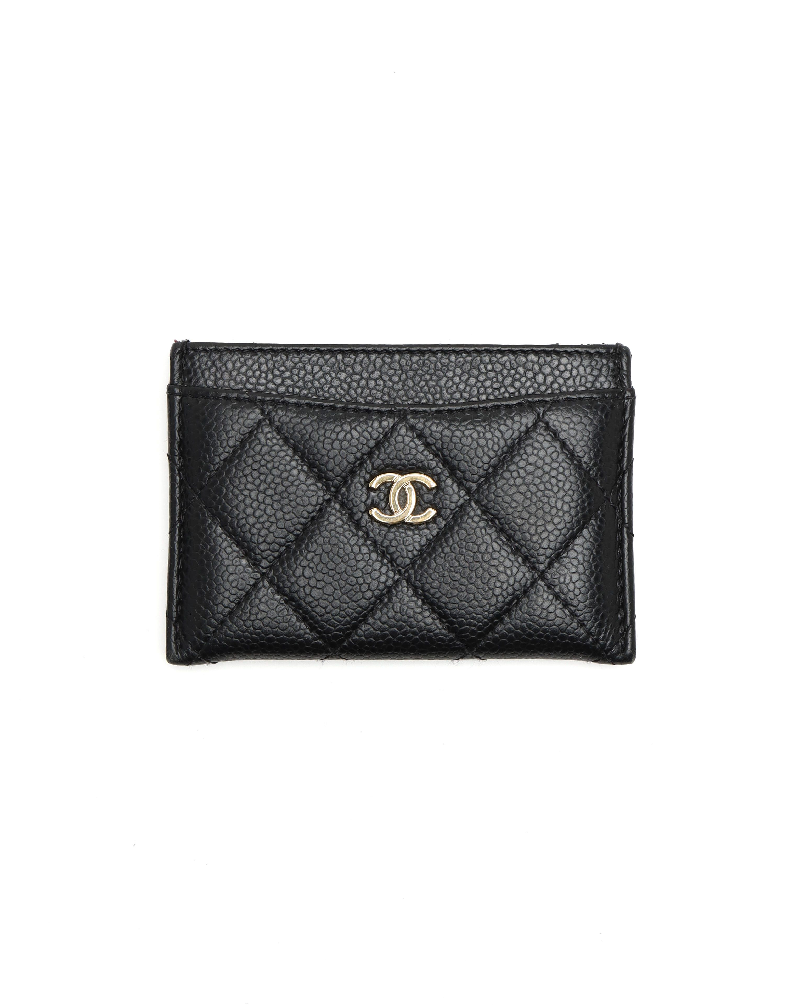 Chanel Coco Mark Caviar Card Holder