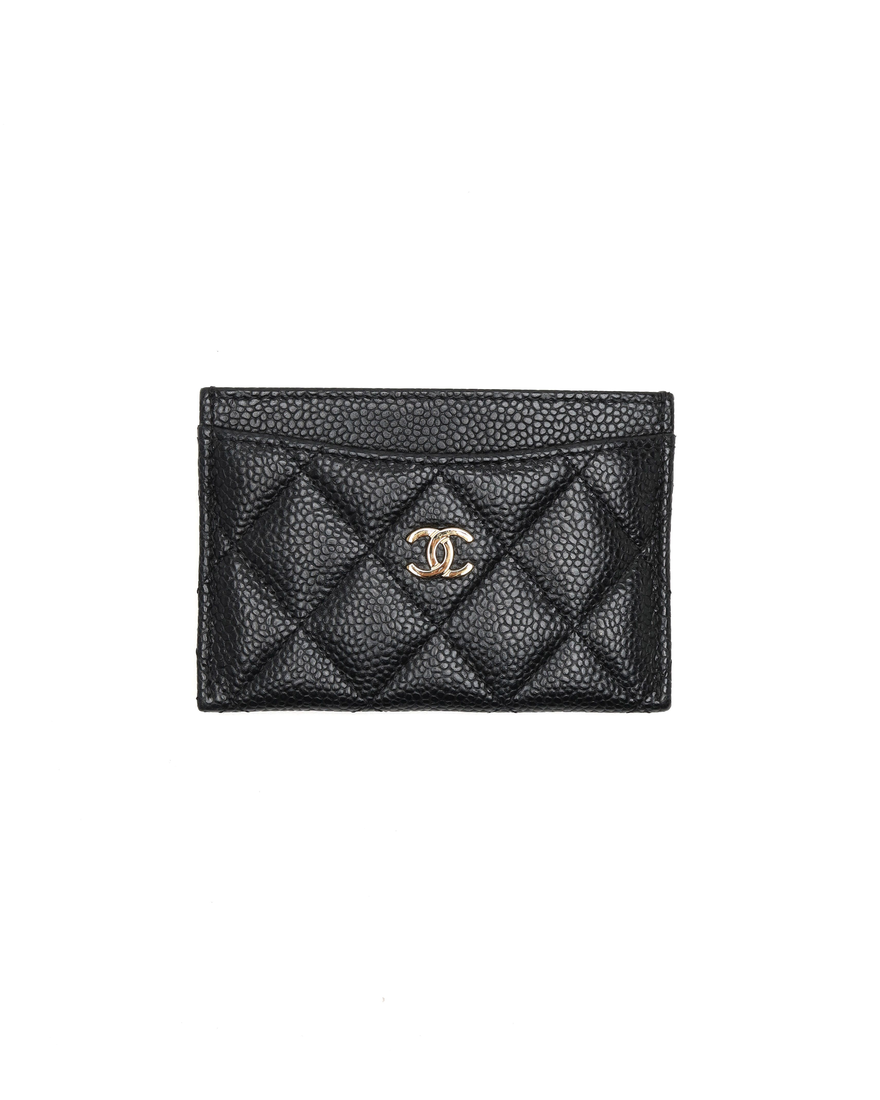 Chanel Coco Mark Caviar Card Holder