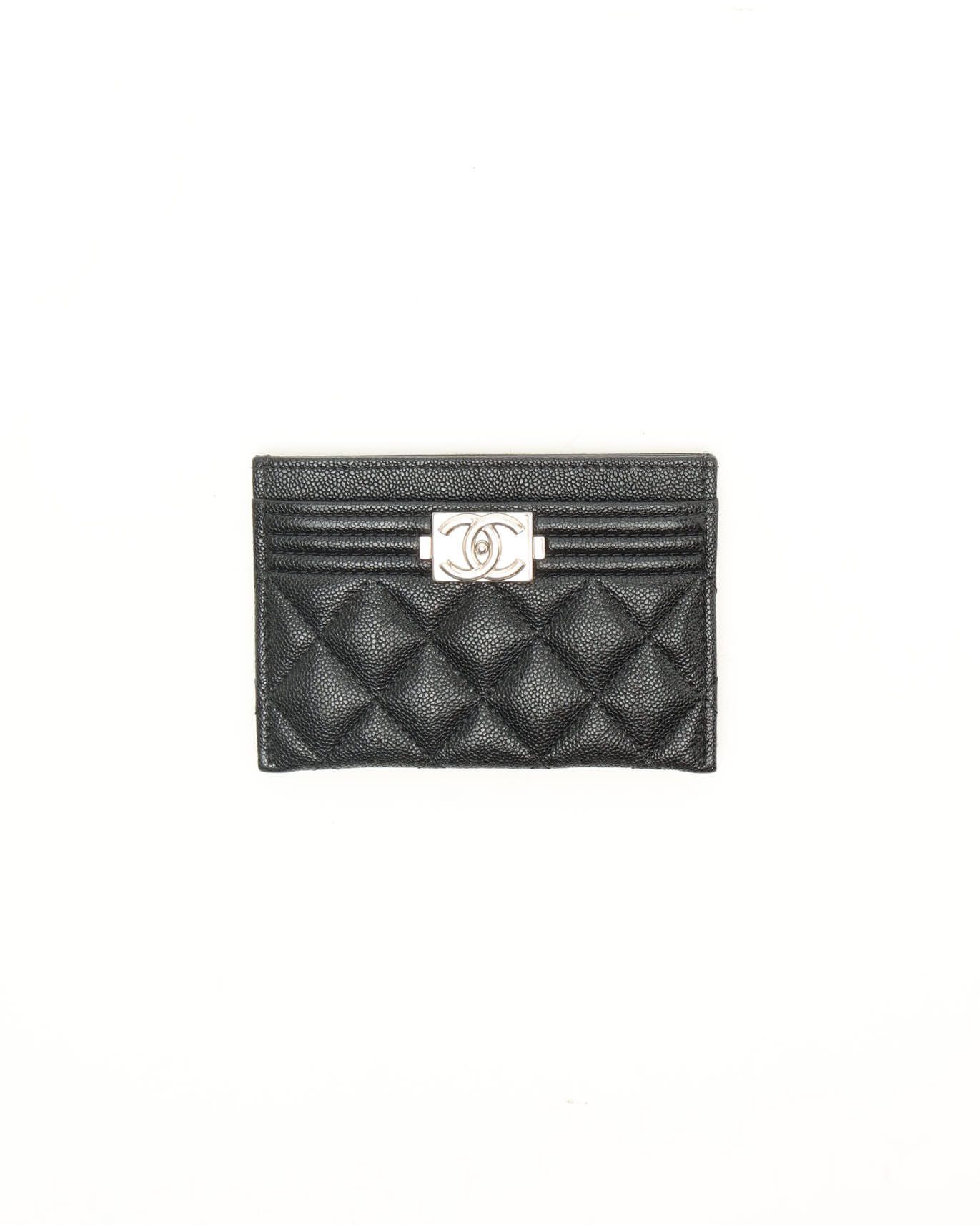 Chanel Boy Caviar Card Holder