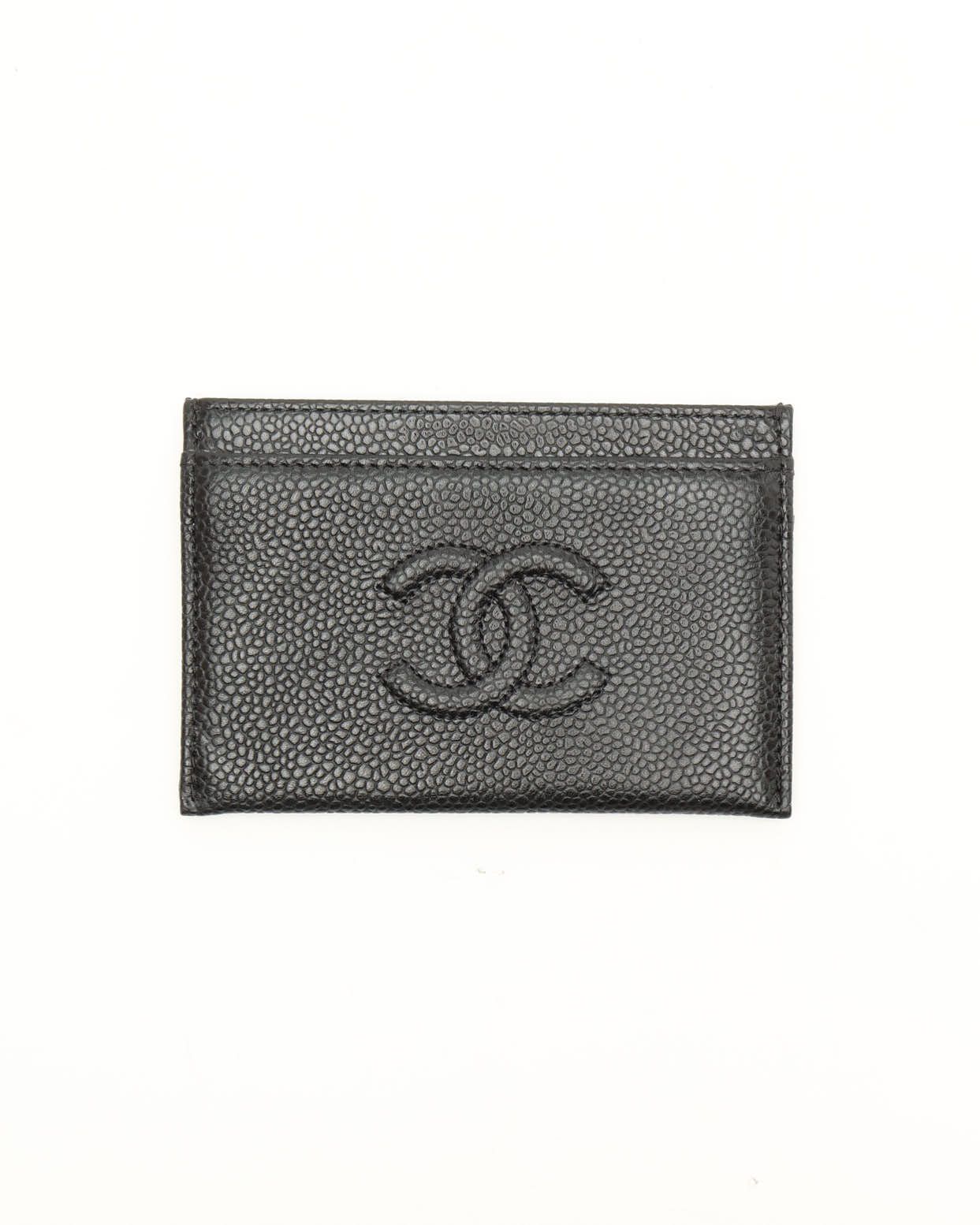 Chanel Coco Mark Caviar Card Holder