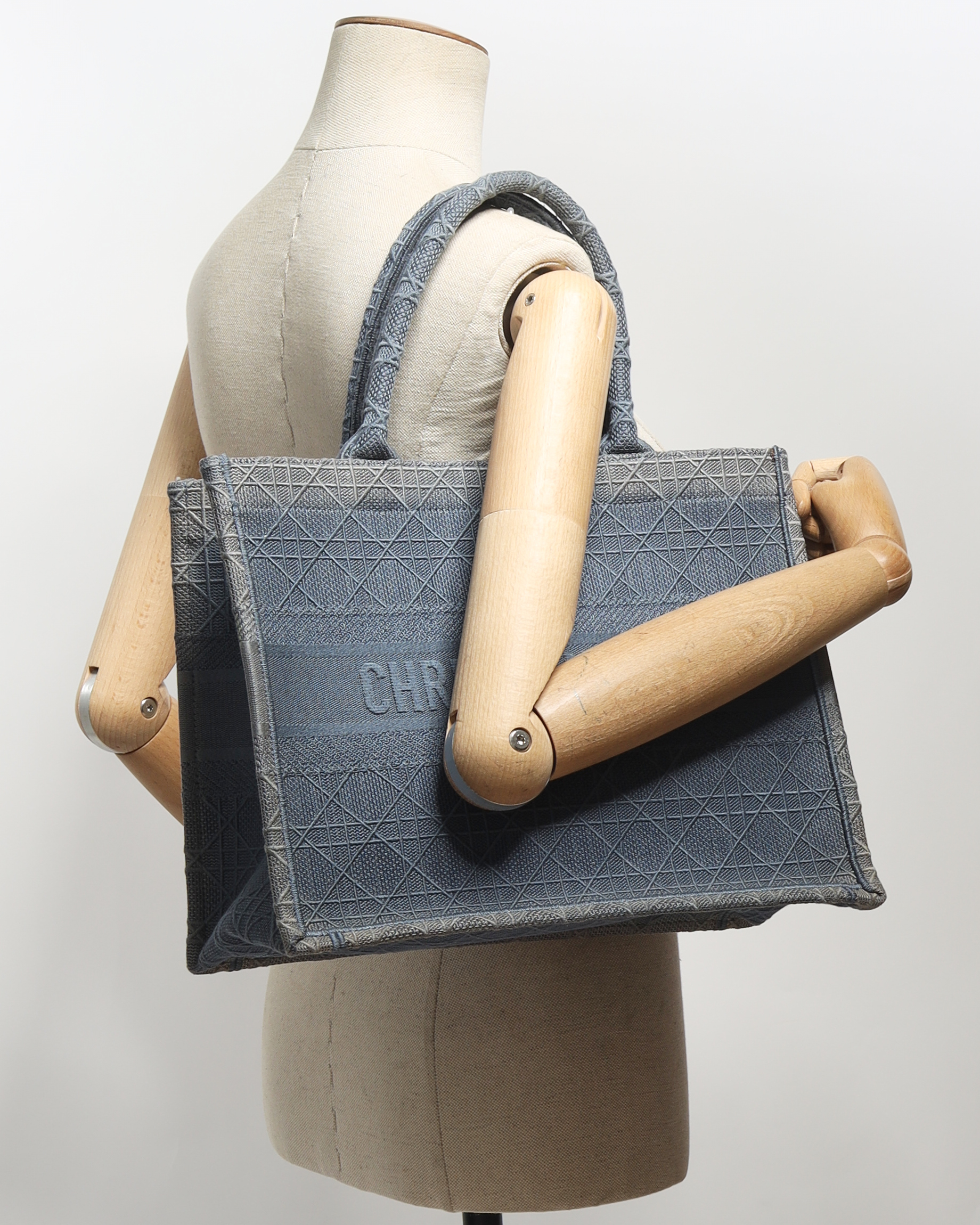 Dior Christian Cannage Medium Book Tote Bag