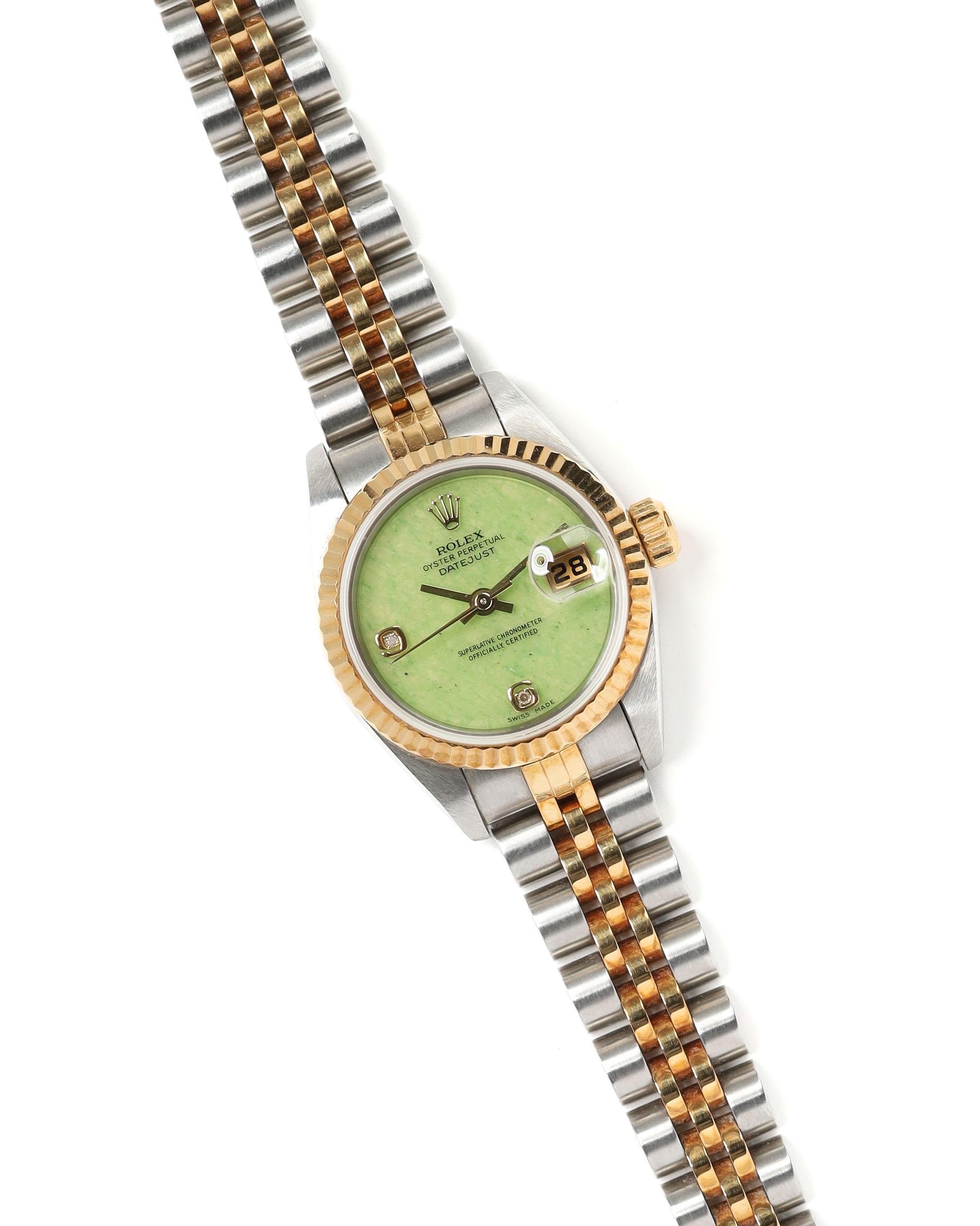 Rolex Lady Datejust RARE Green Jadeite Dial Watch