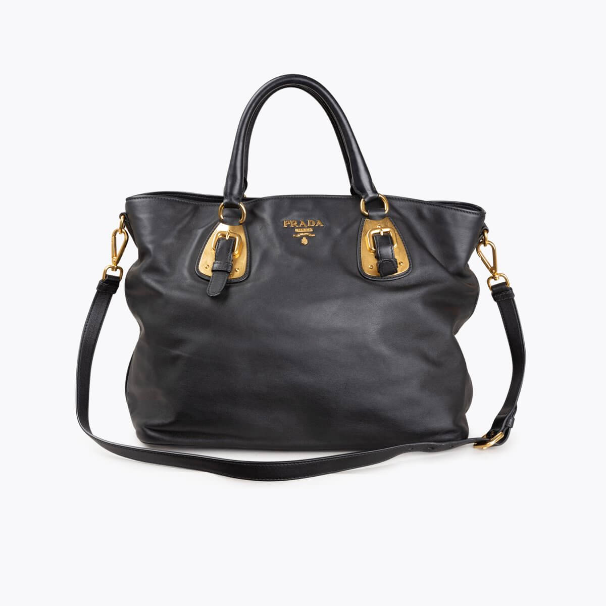 PRADA Calf Leather Tote Bag