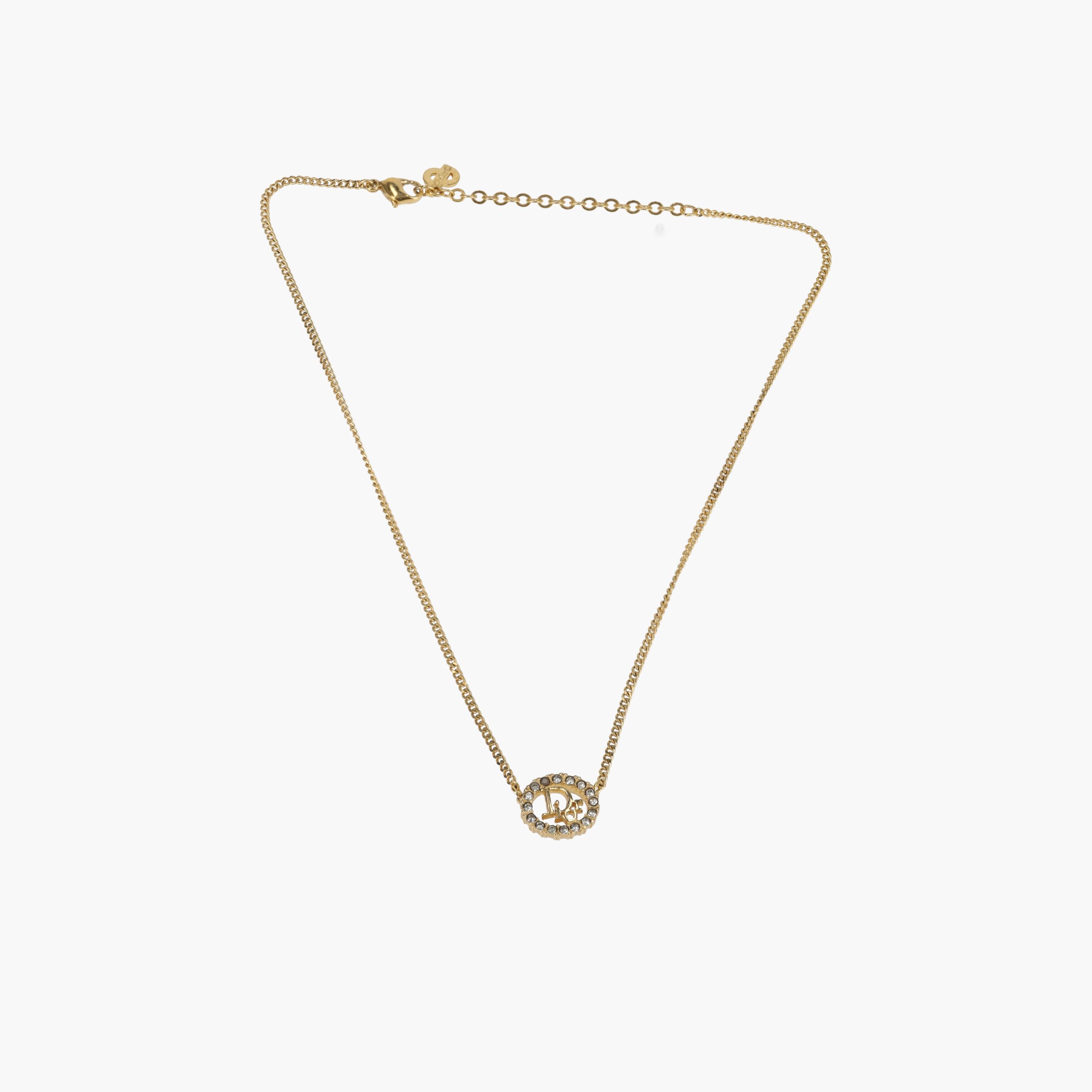 Dior Christian  Gold Pendant Necklace