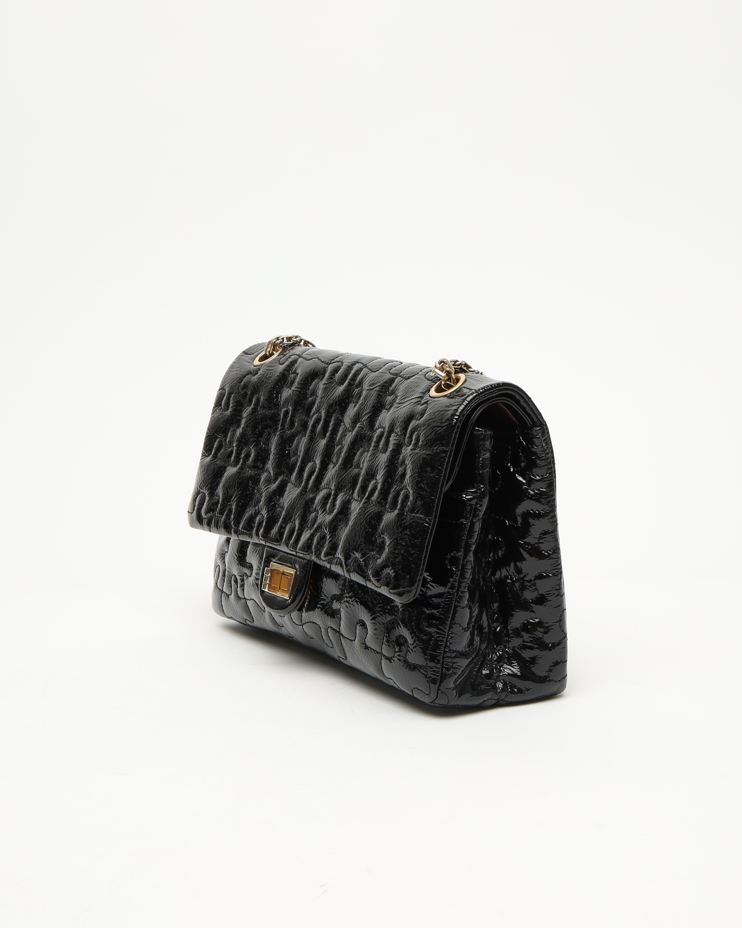 Pre-owned Chanel 2.55 Reissue 226 Double Flap Bag In Black