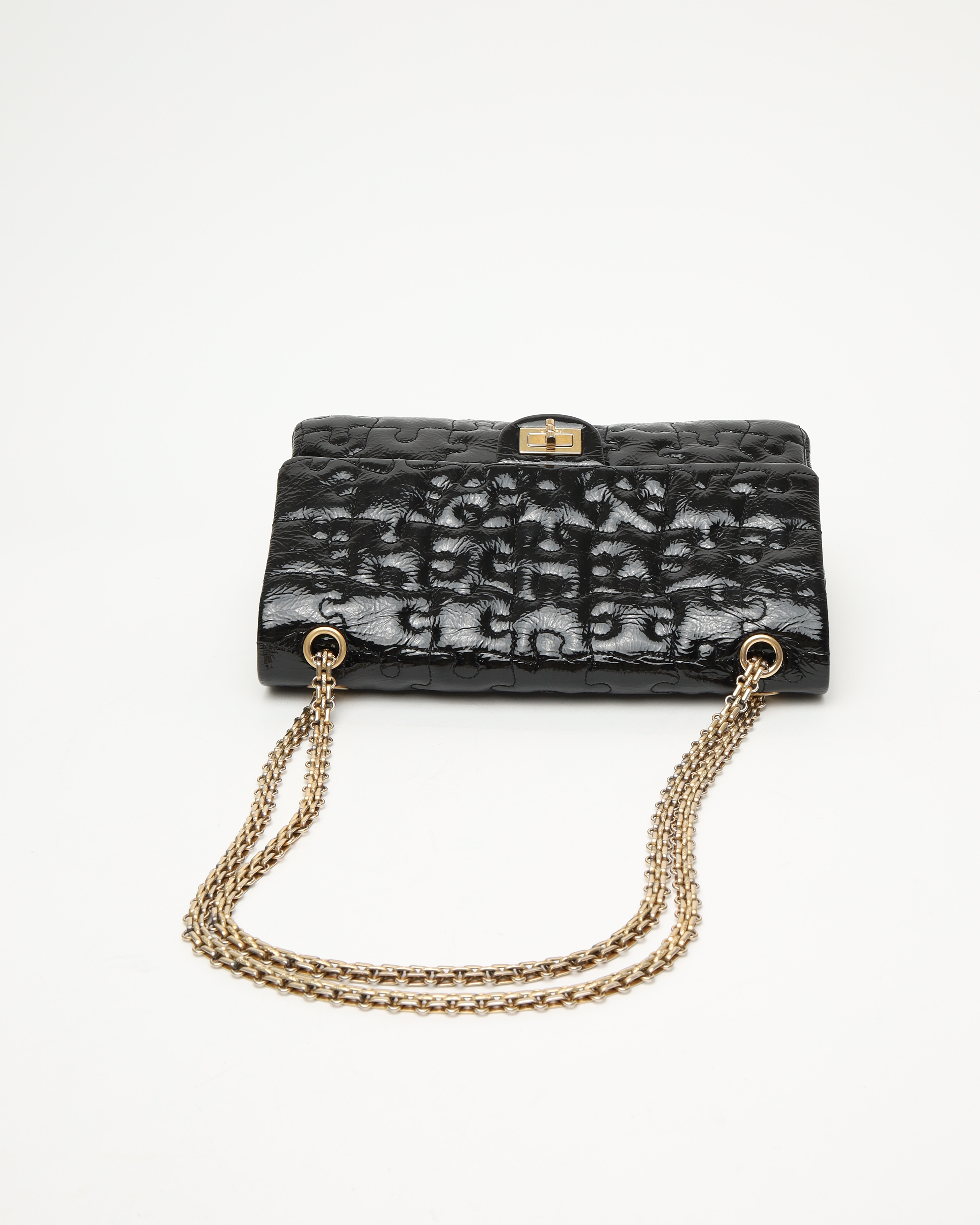 Pre-owned Chanel 2.55 Reissue 226 Double Flap Bag In Black