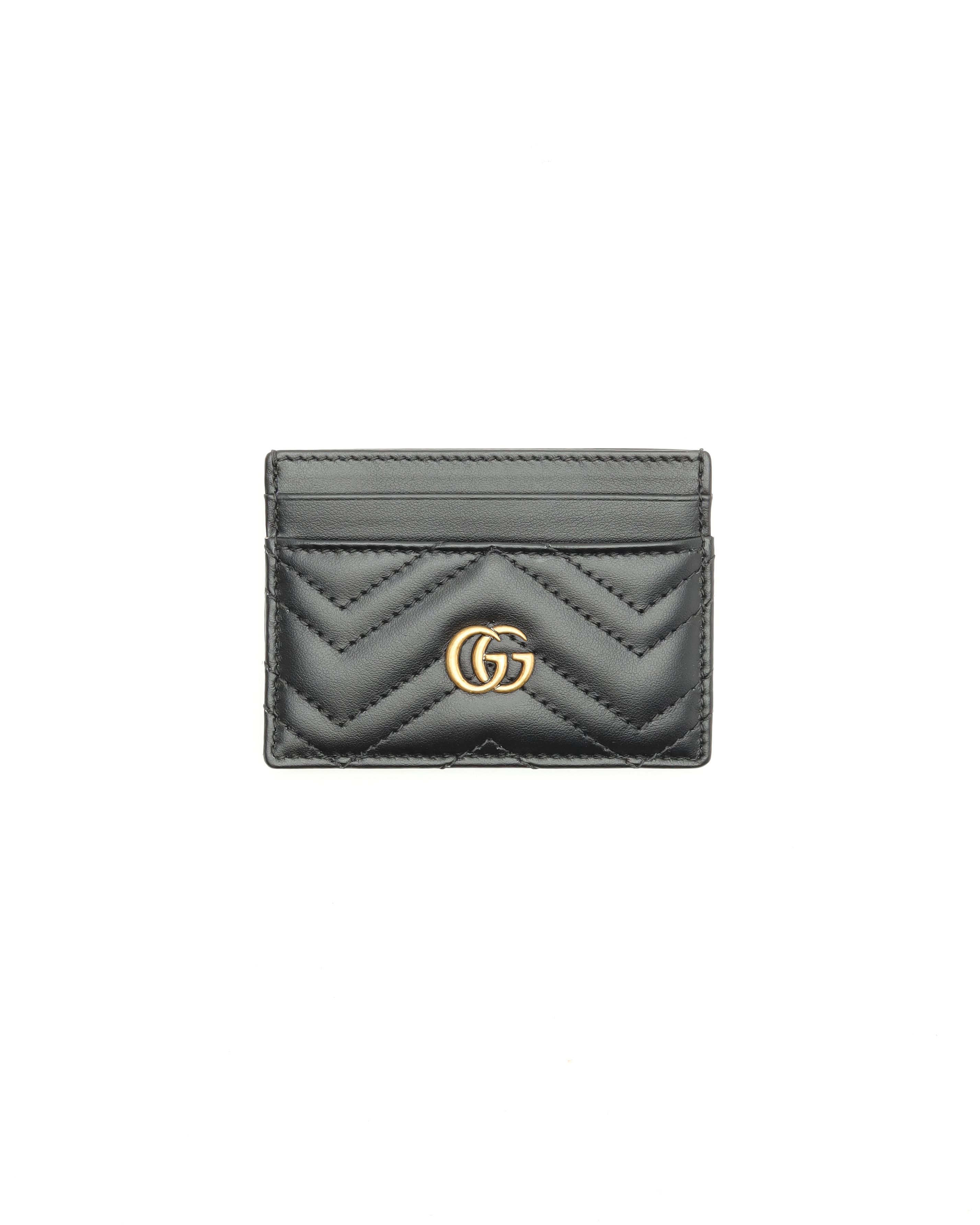 Gucci Gg Marmont Card Holder In Black