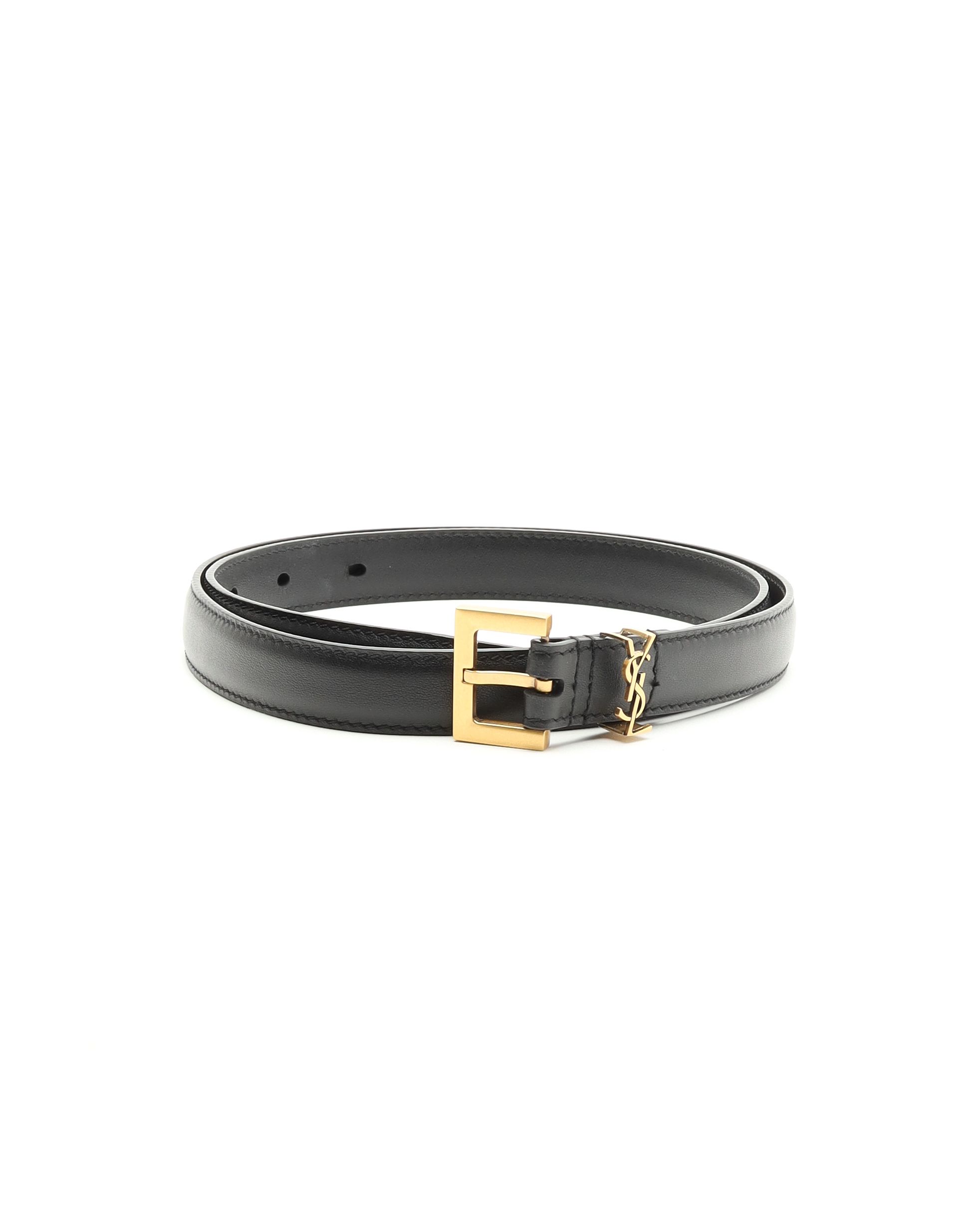 Saint Laurent Ysl Belt, Size 80 In Black
