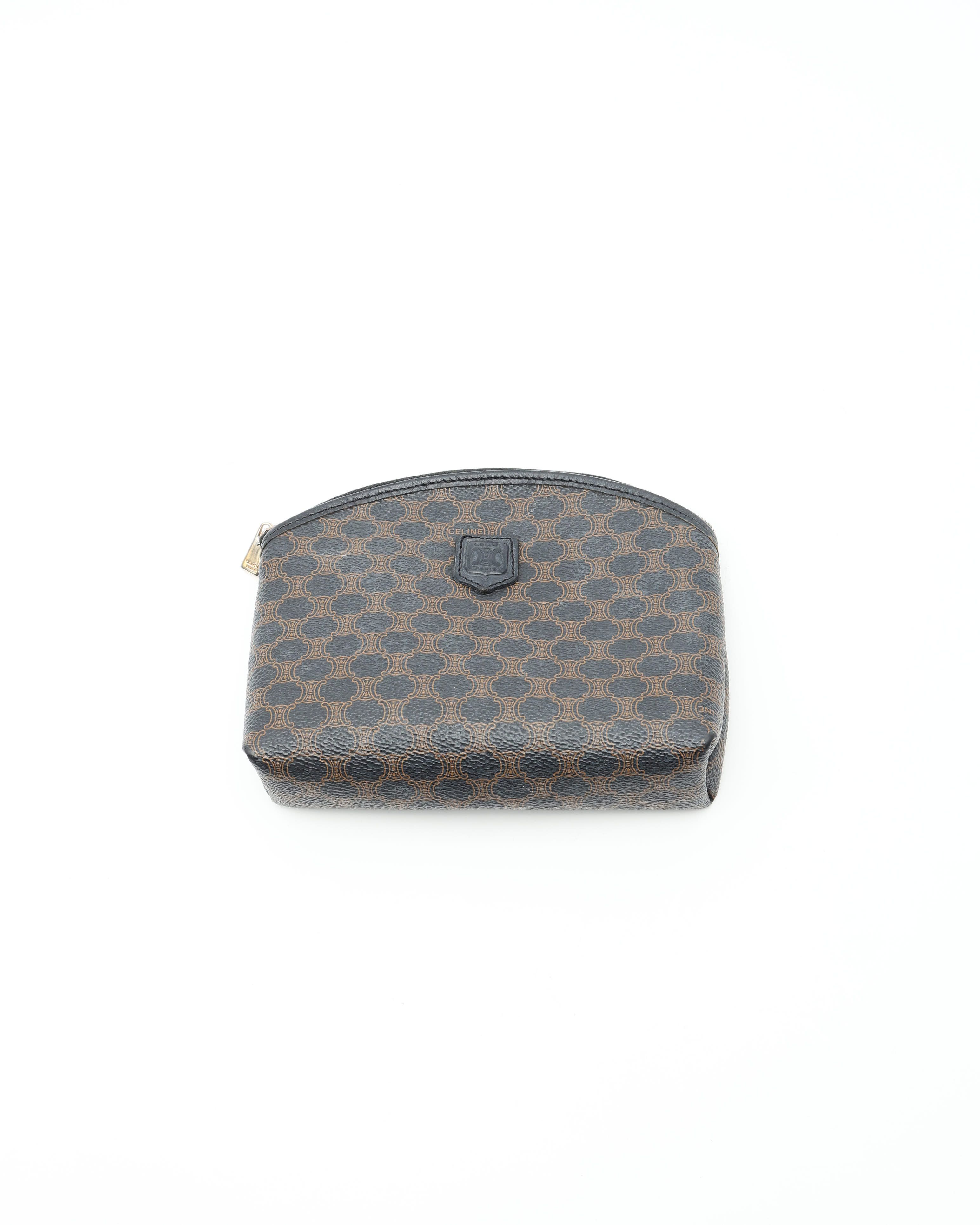 Celine Céline Macadam Pouch In Gray