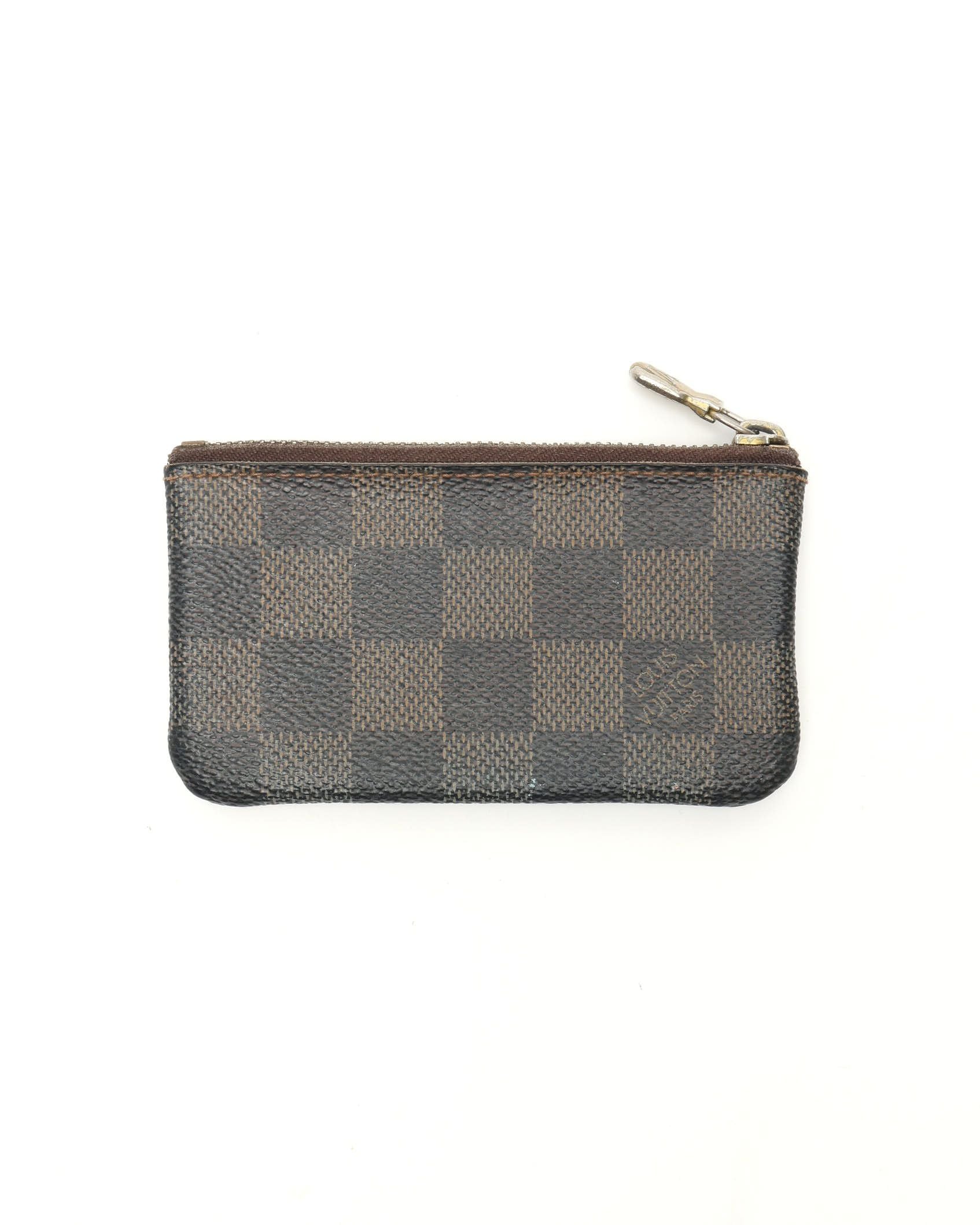 Pre-owned Louis Vuitton Damier Ebene Coin Purse In Brown