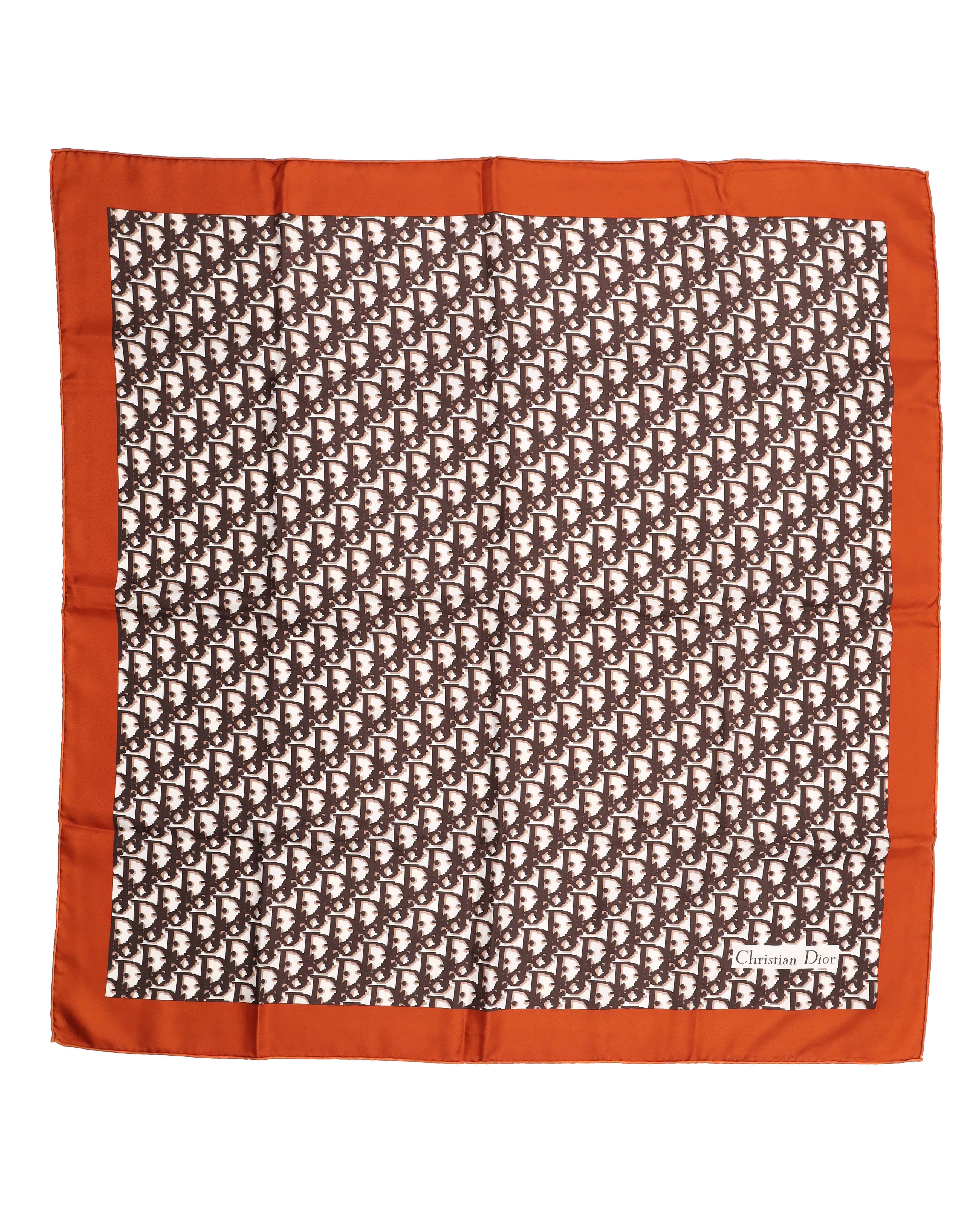 Dior Christian  80 Trotter Scarf In Multi