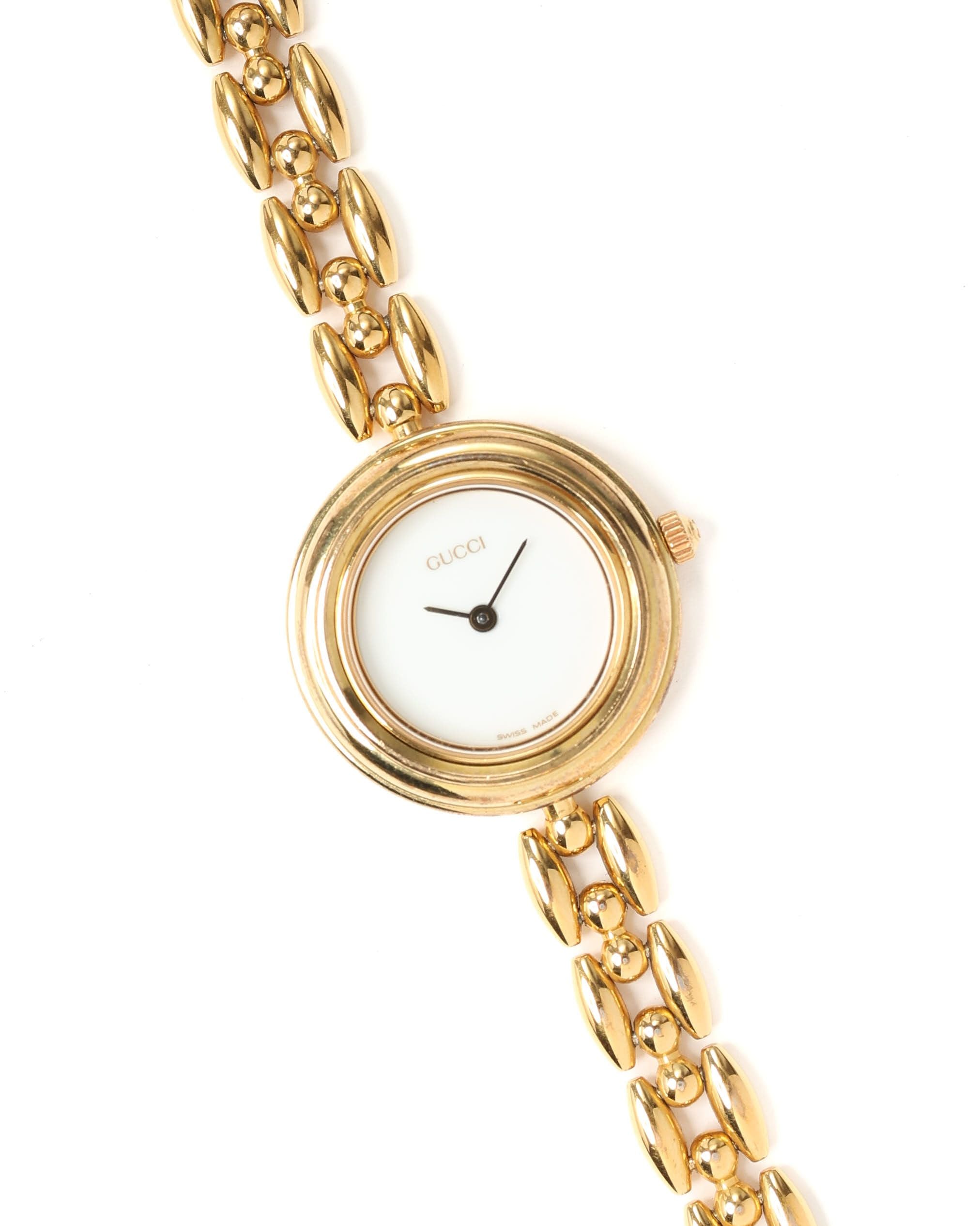 Gucci Change Bezel 26mm Watch In Gold