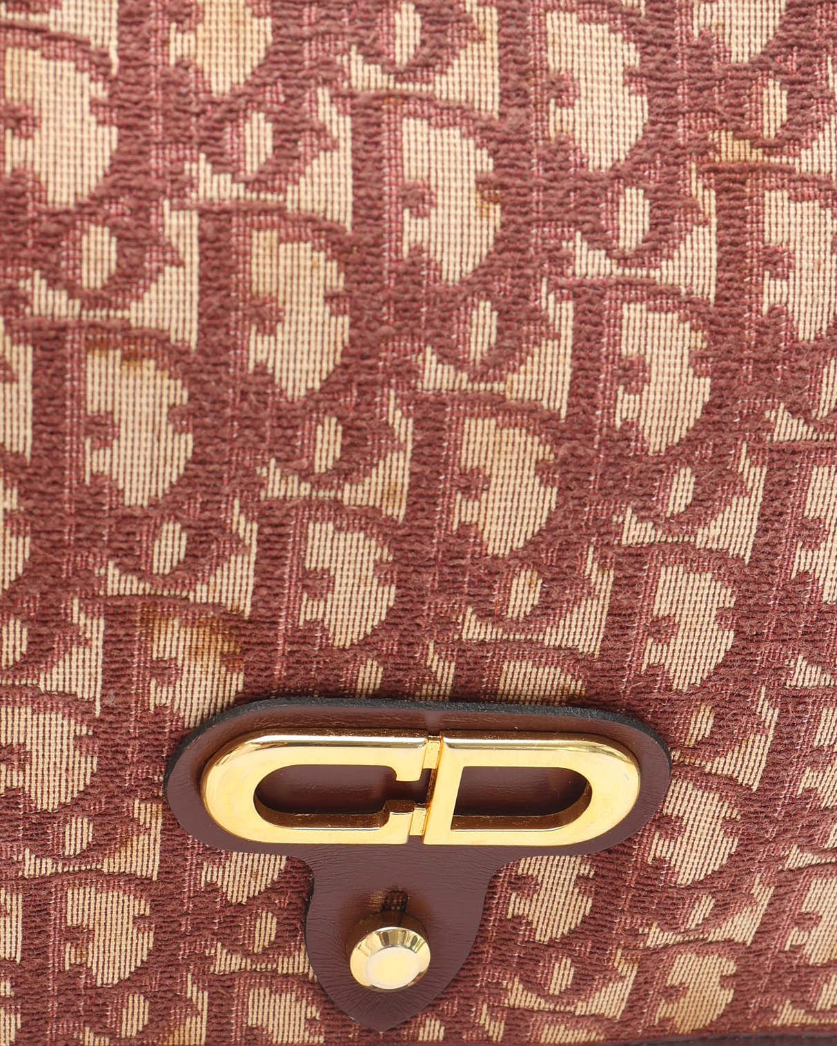 Dior Christian Trotter Bag In Burgundy