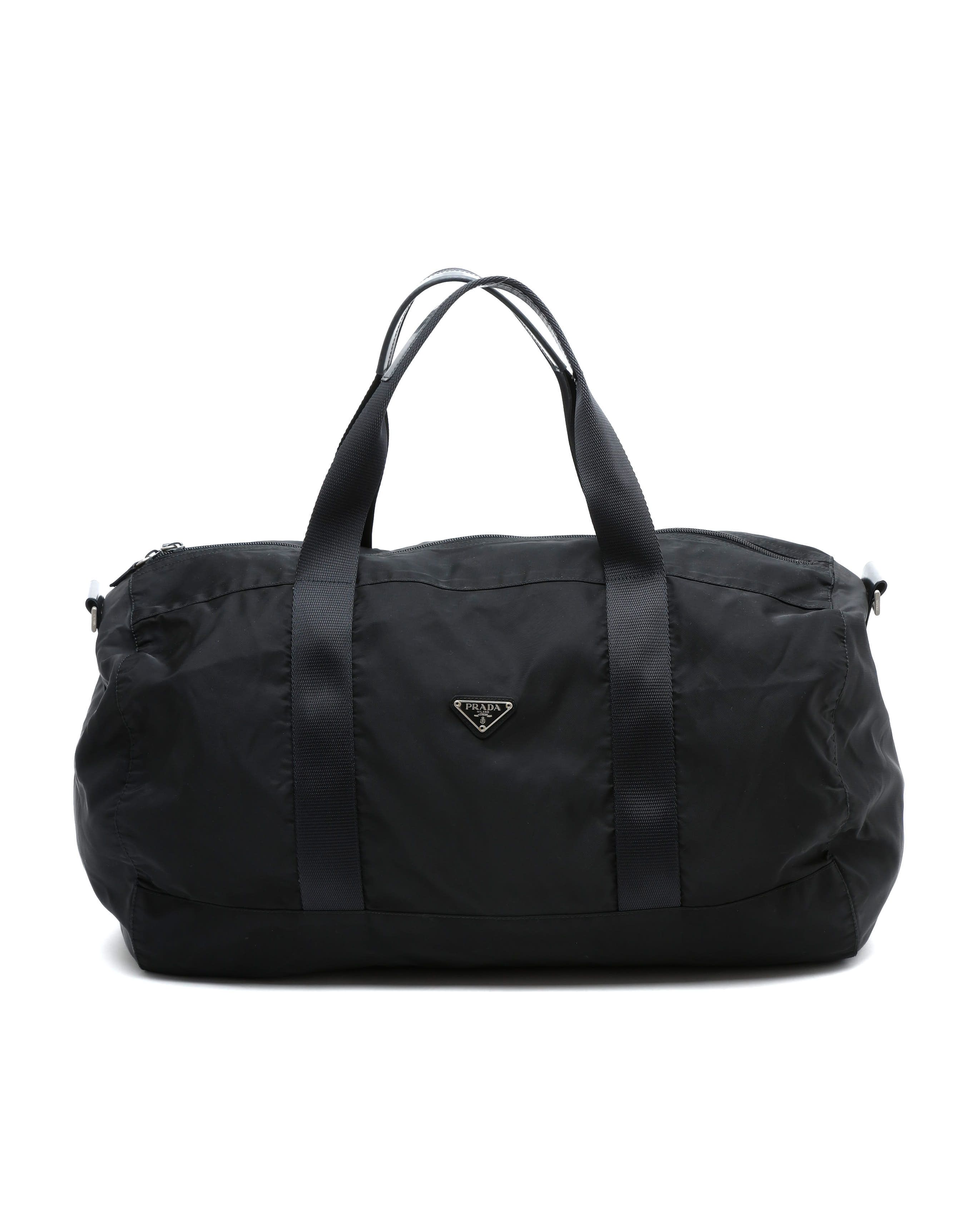 Prada Tessuto Weekend Bag In Black