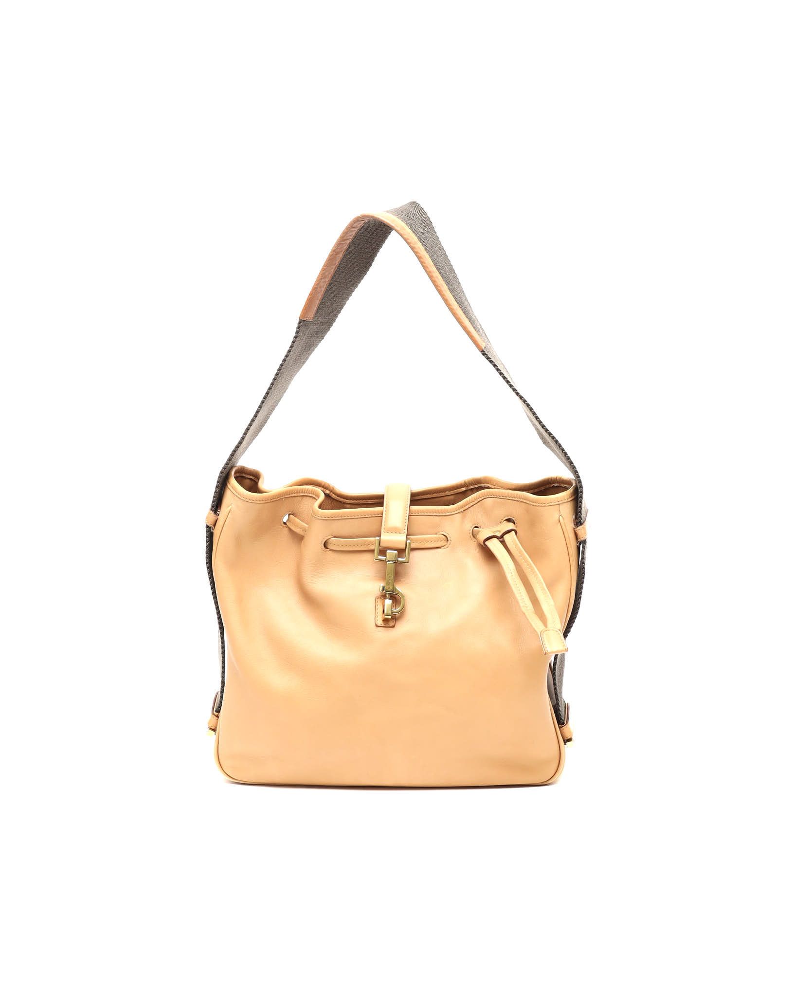 Gucci Jackie Drawstring Shoulder Bag In Sand