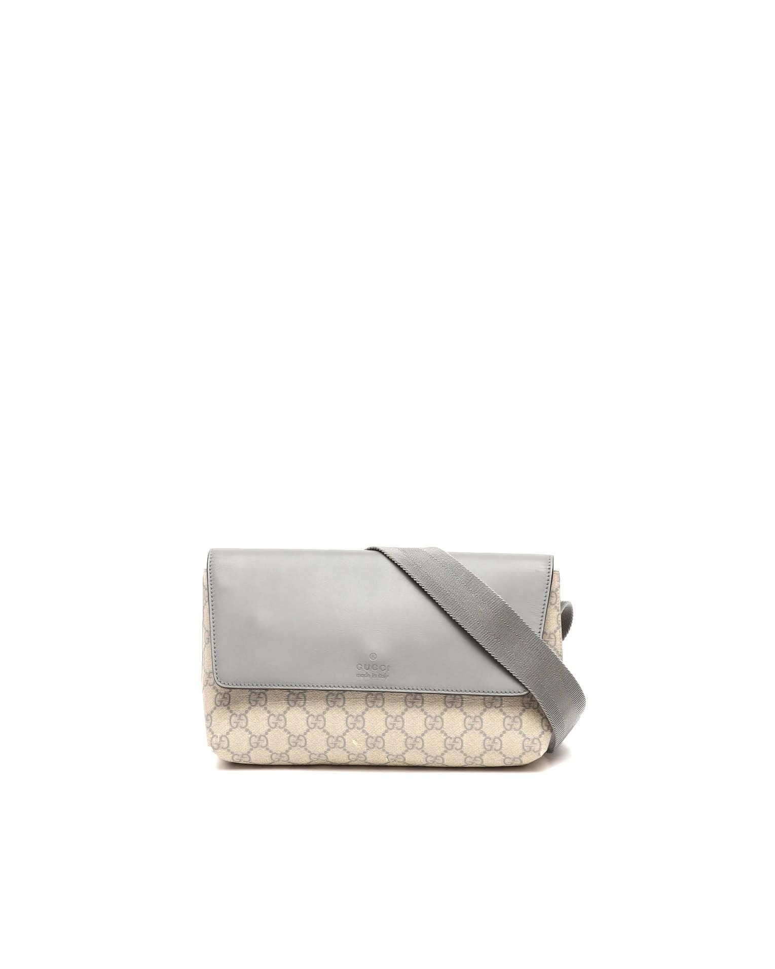 Gucci Gg Supreme Waist Bag In Gray