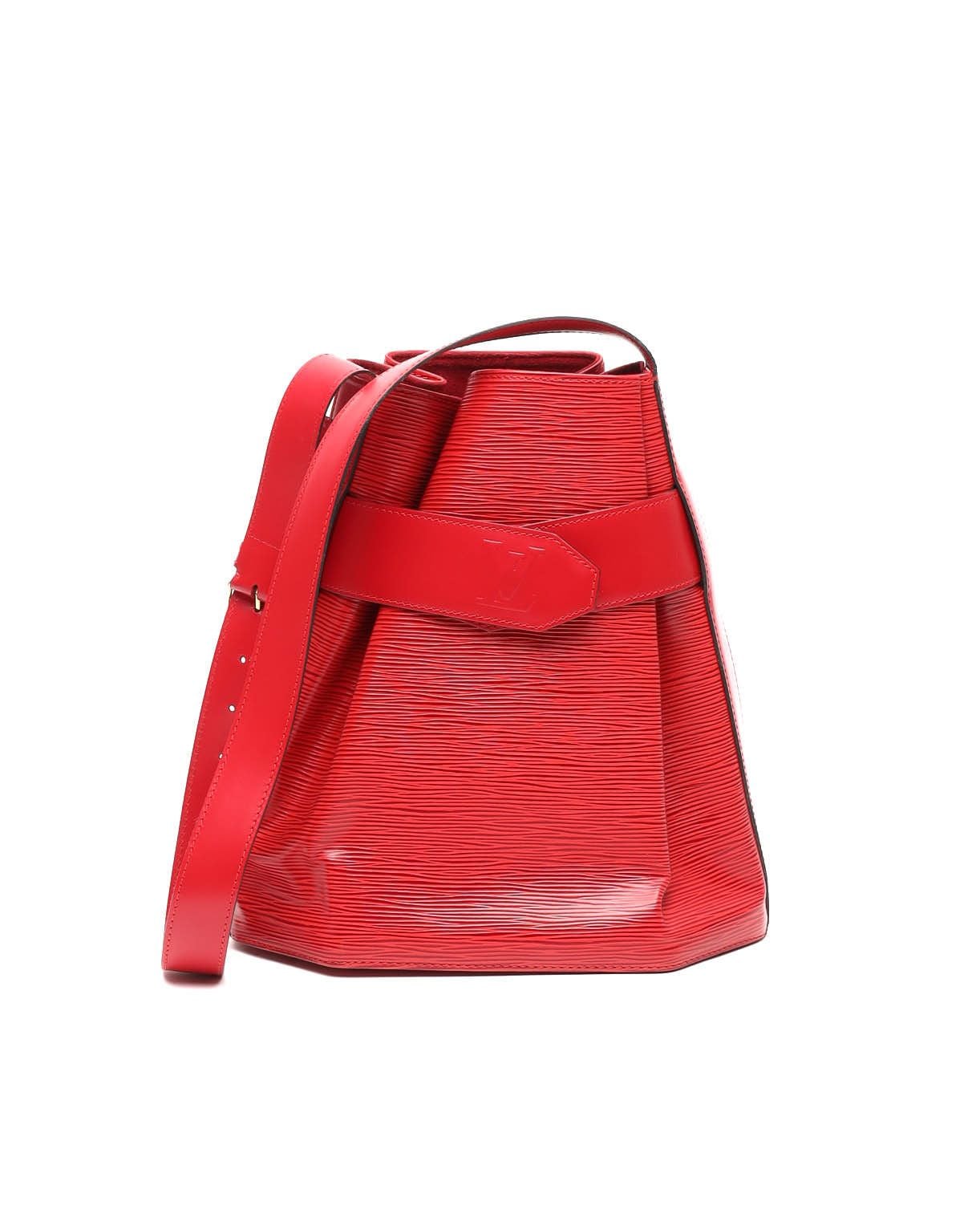 Pre-owned Louis Vuitton Epi Sac D'épaule Pm Bag In Red