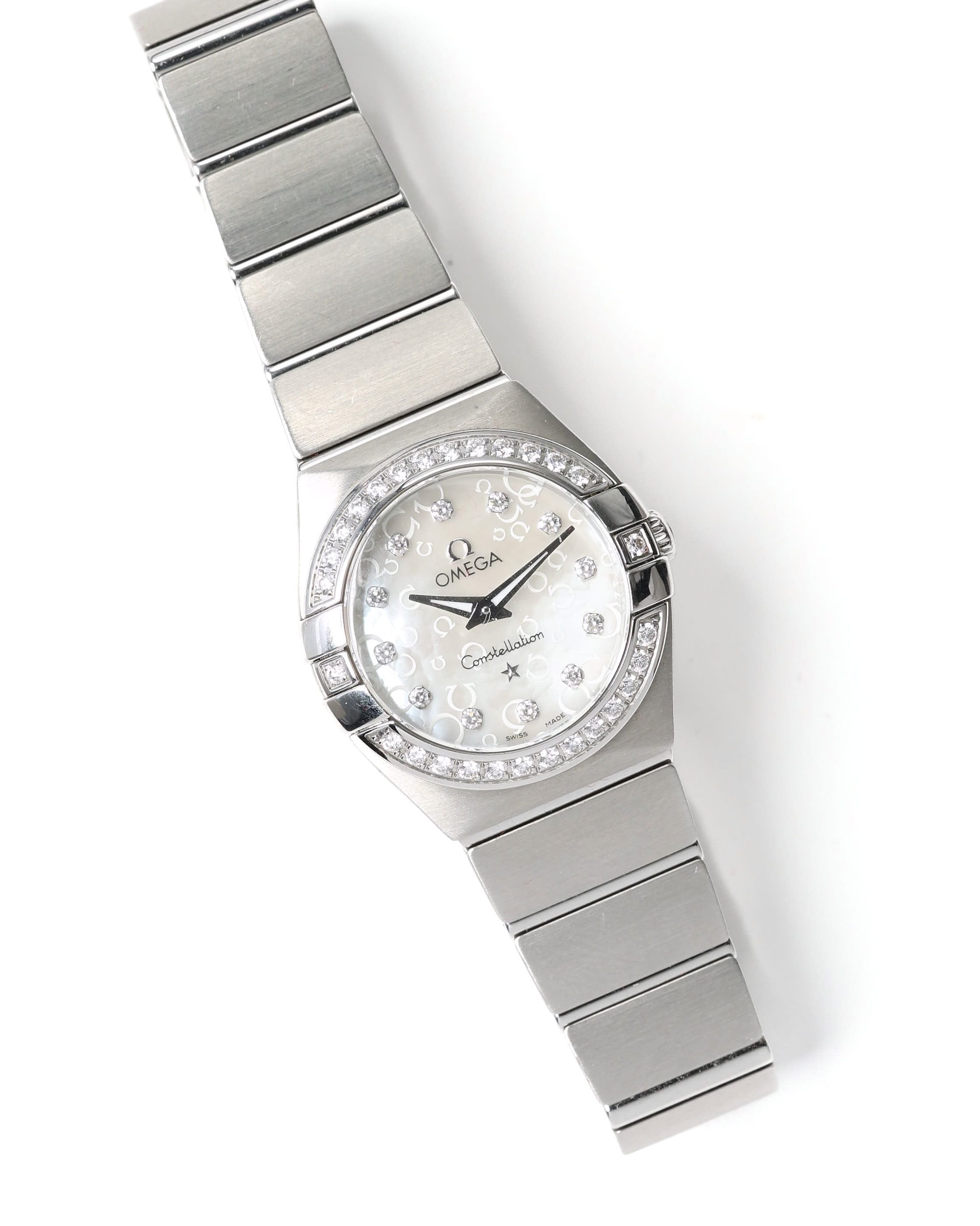 Omega Constellation 24mm 2012 Diamond Watch In Silver