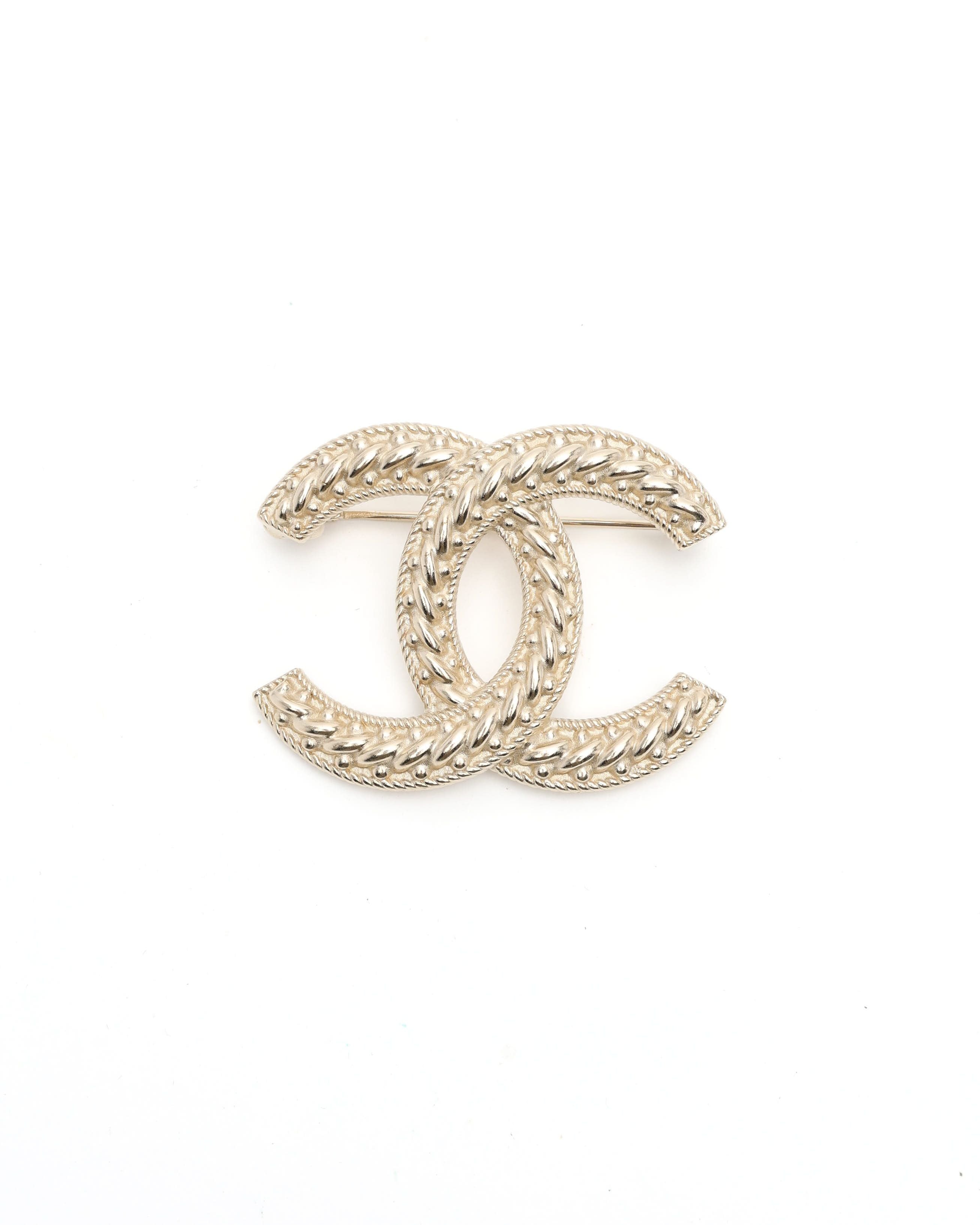 Pre-owned Chanel Coco Mark Brooch In Gold