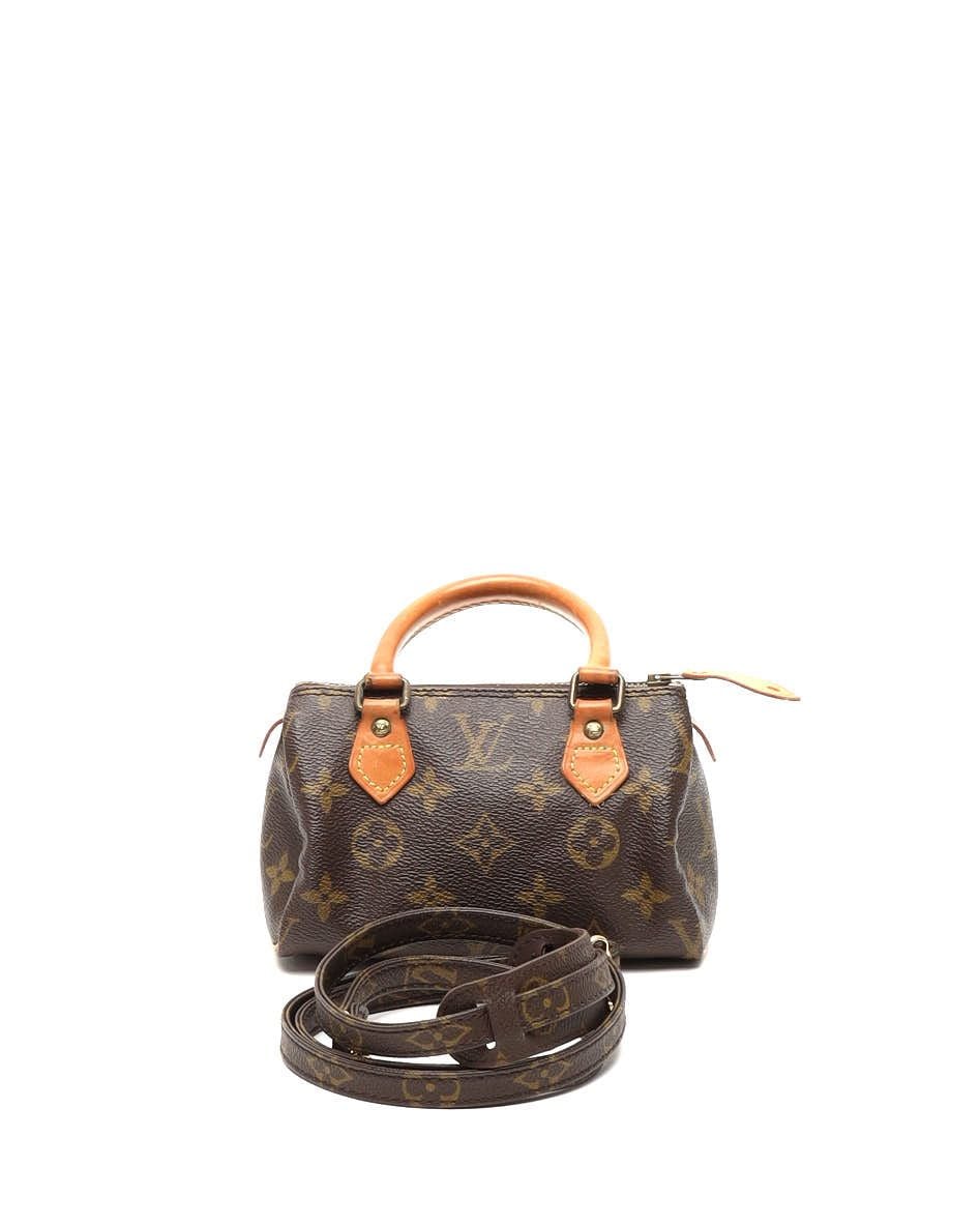 Pre-owned Louis Vuitton Monogram Nano Speedy Bag In Brown