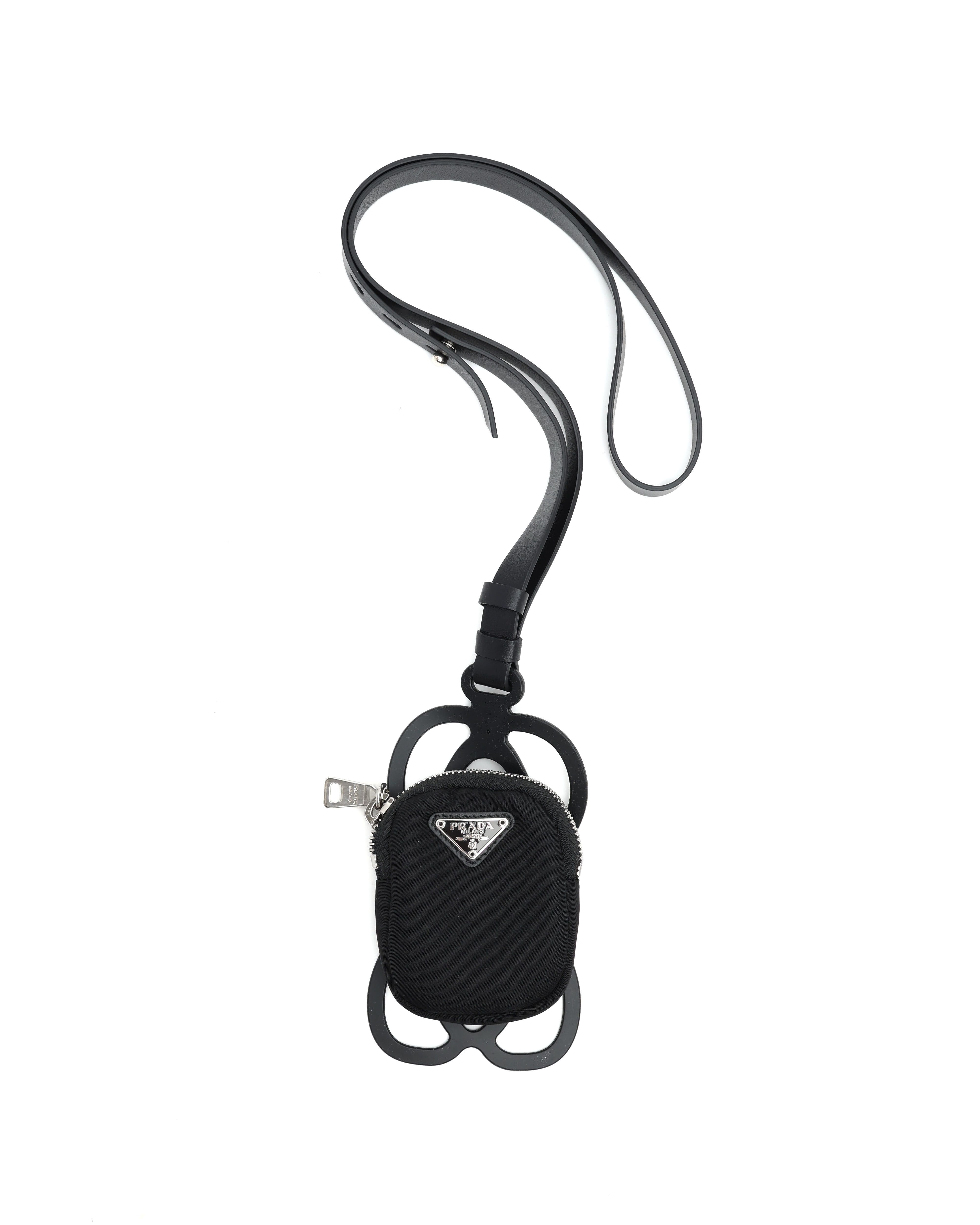Prada Tessuto Cargo Phone Case In Black