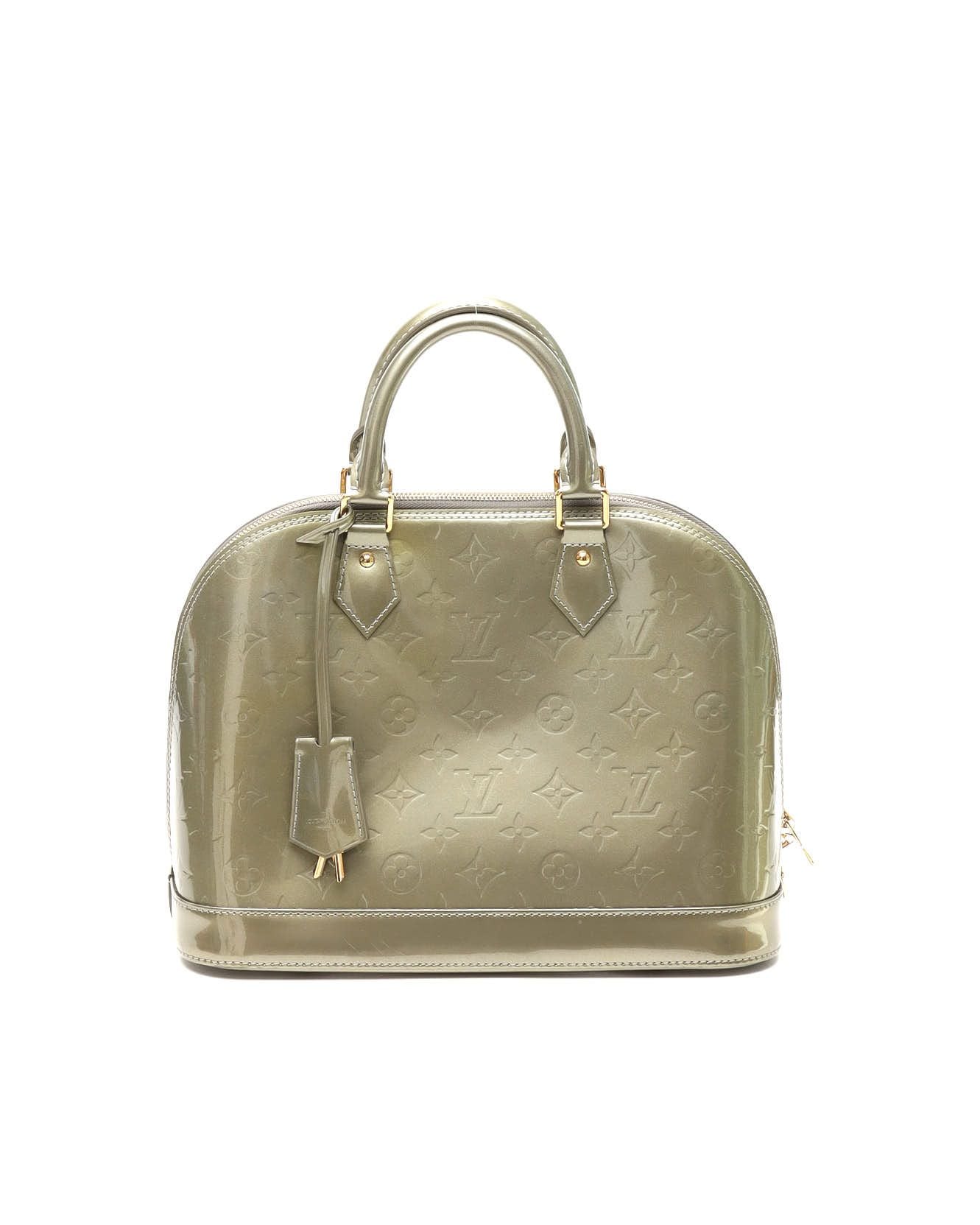Pre-owned Louis Vuitton Vernis Alma Pm Bag In Green