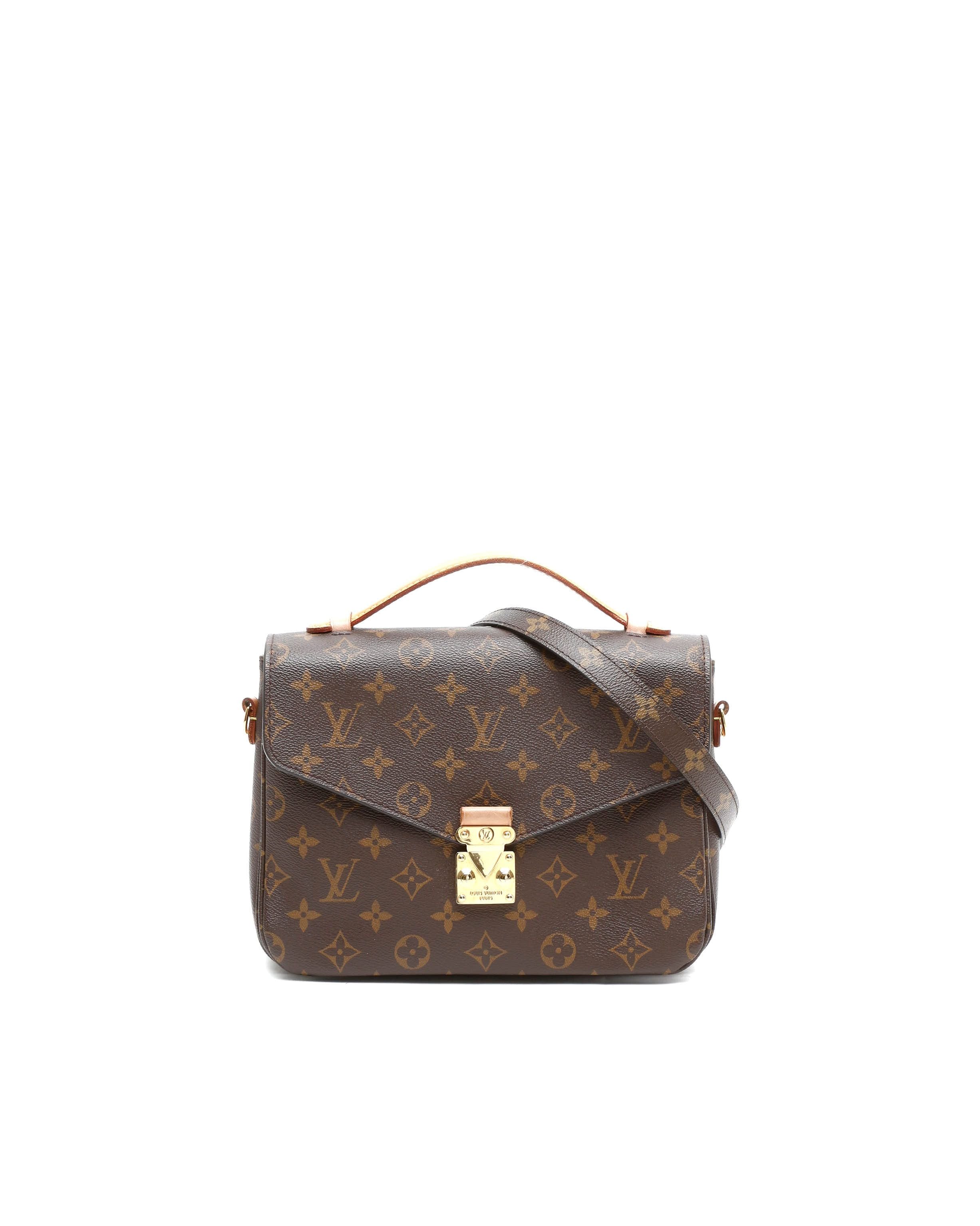 Pre-owned Louis Vuitton Monogram Pochette Metis Bag In Brown