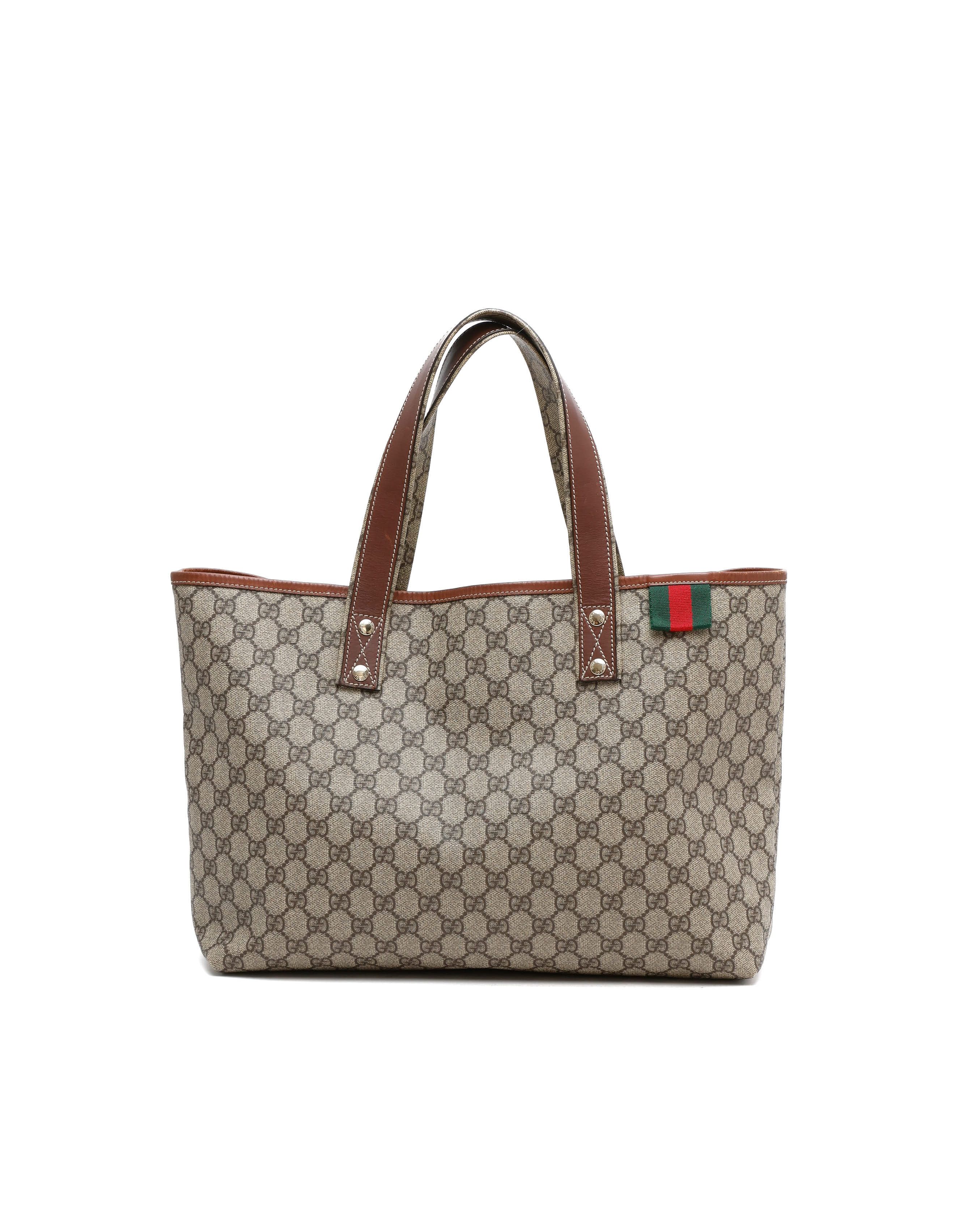 Gucci Gg Supreme Tote Bag In Sand