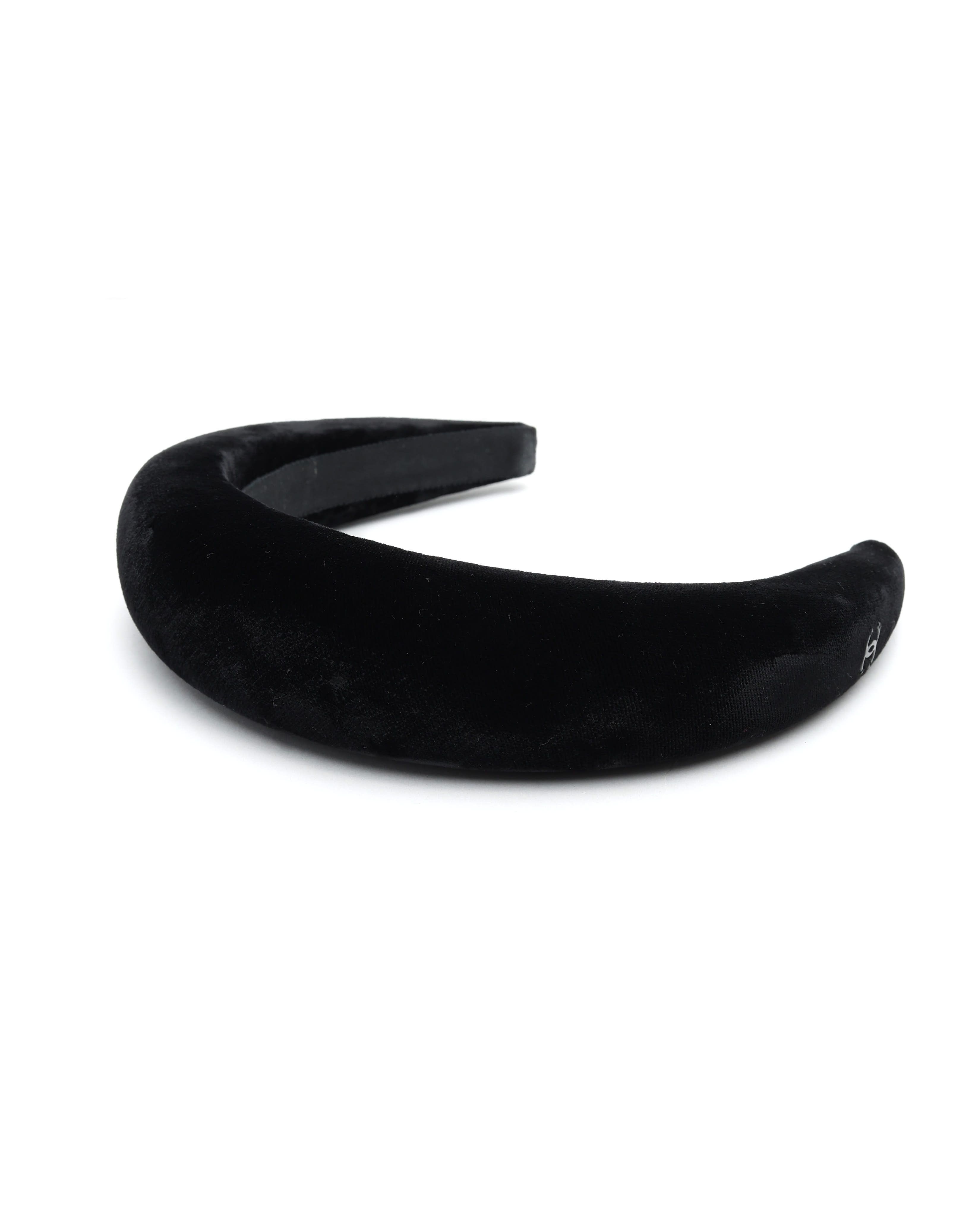 Pre-owned Chanel Velour Headband In Black