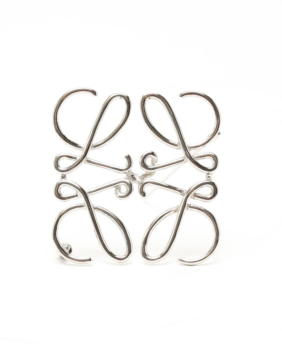 Loewe Anagram Brooch In Silver