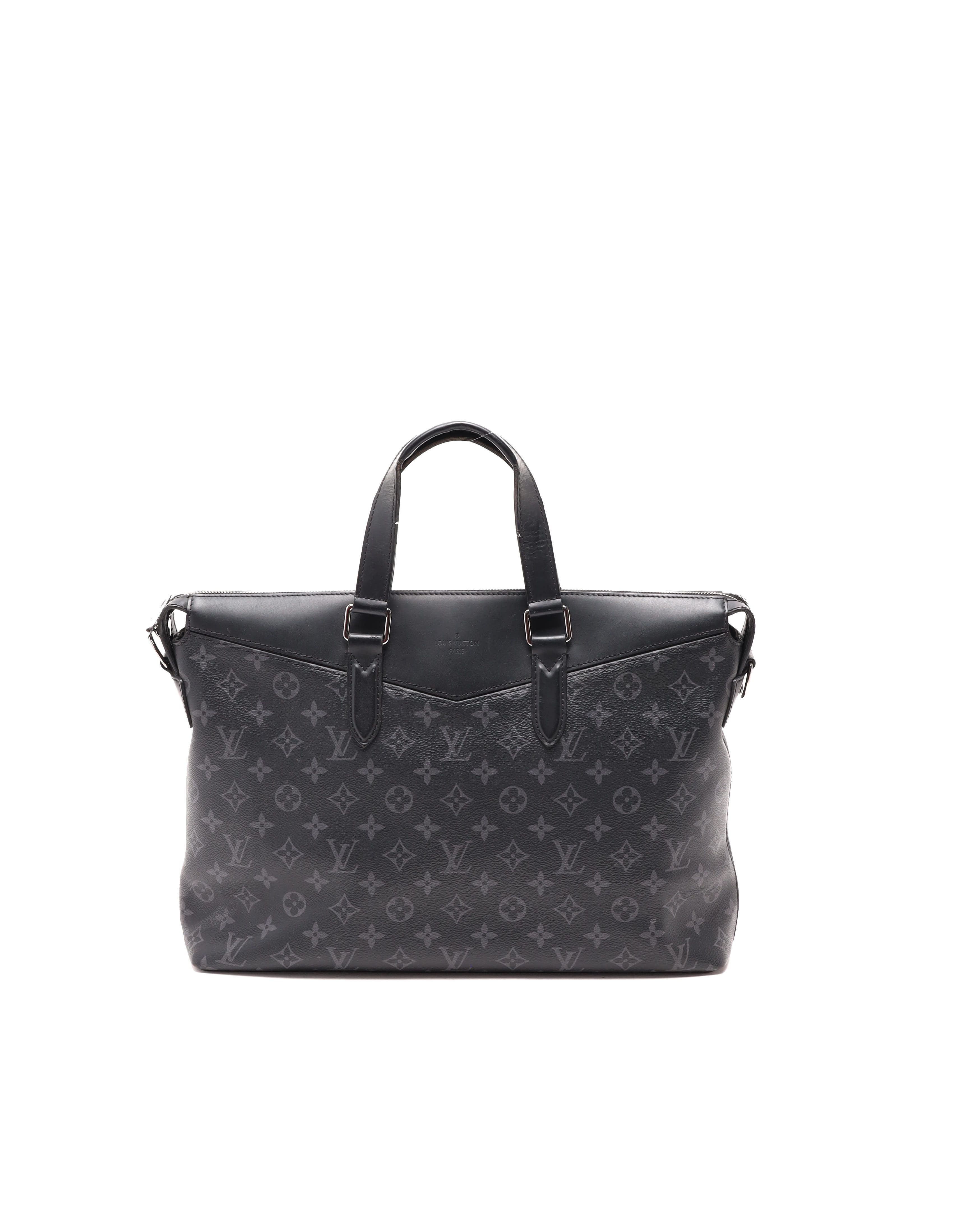 Pre-owned Louis Vuitton Monogram Eclipse Explorer Briefcase In Black