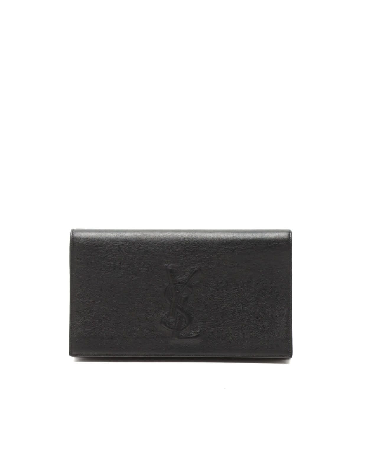 Saint Laurent Belle De Jour Clutch Bag In Black