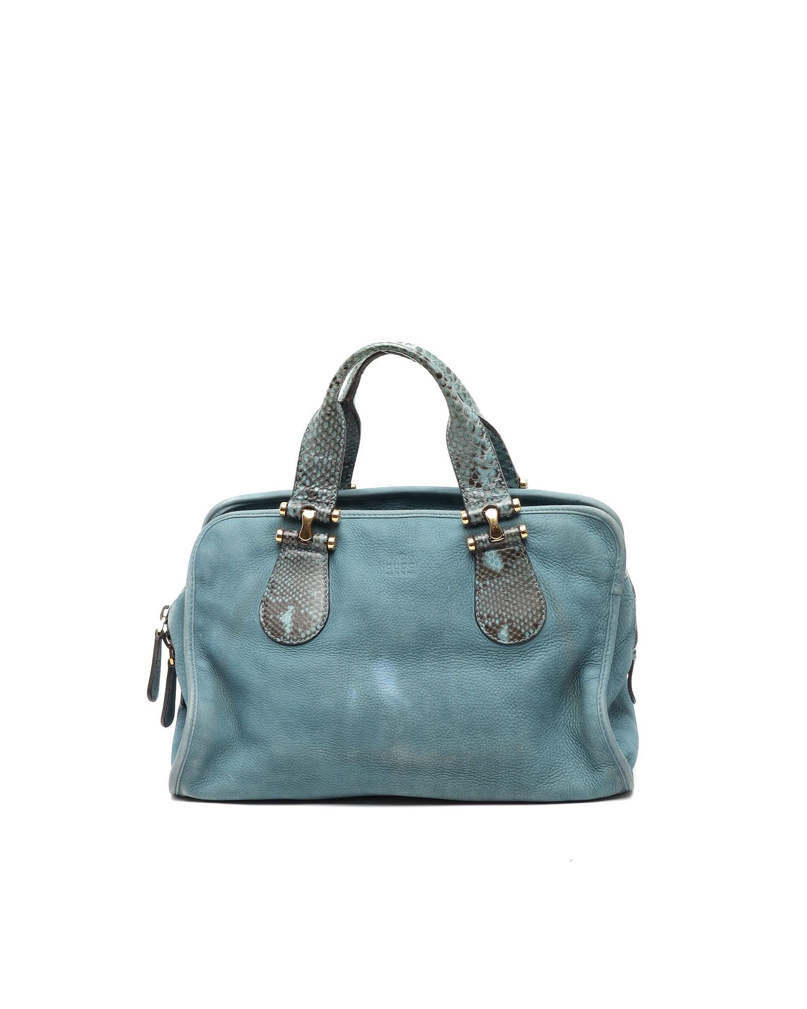 Gucci Twice Python Handbag