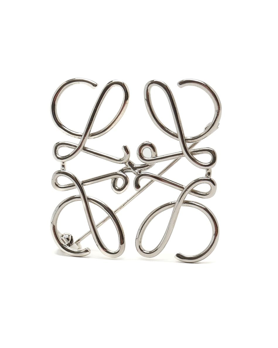 Loewe Anagram Brooch In Silver
