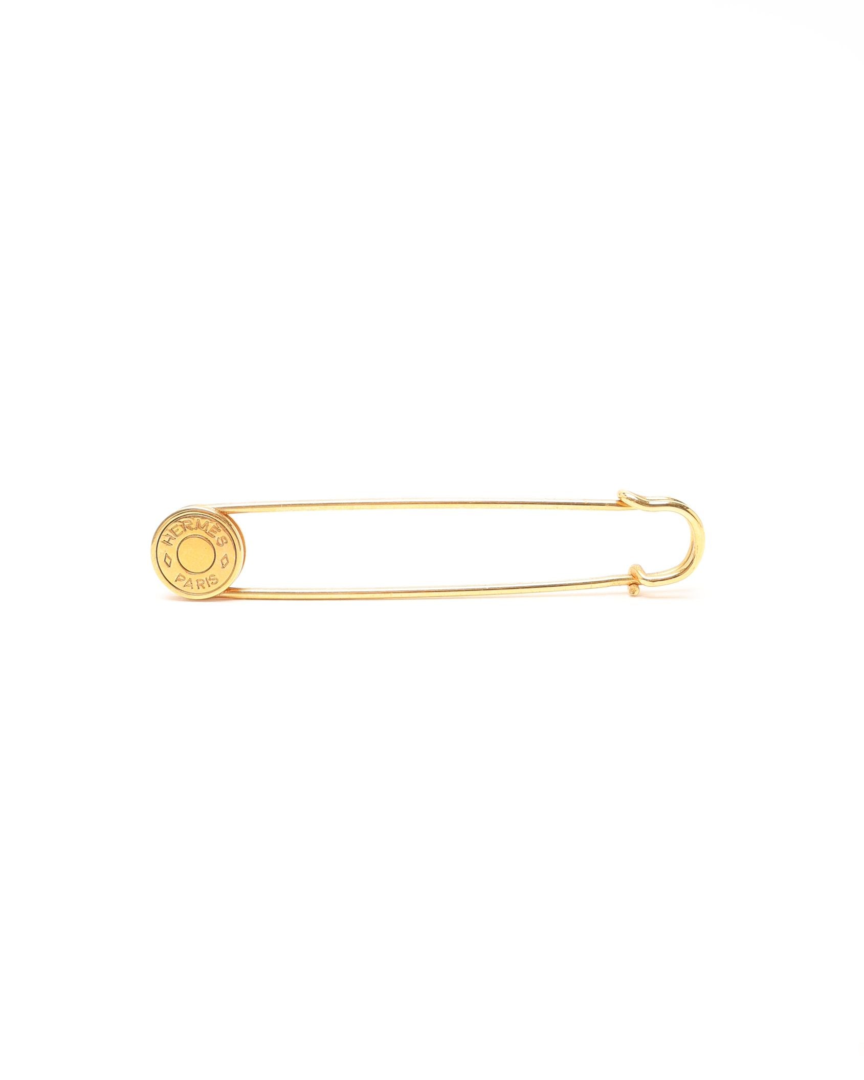 Hermes Hermès Pin Brooch In Gold