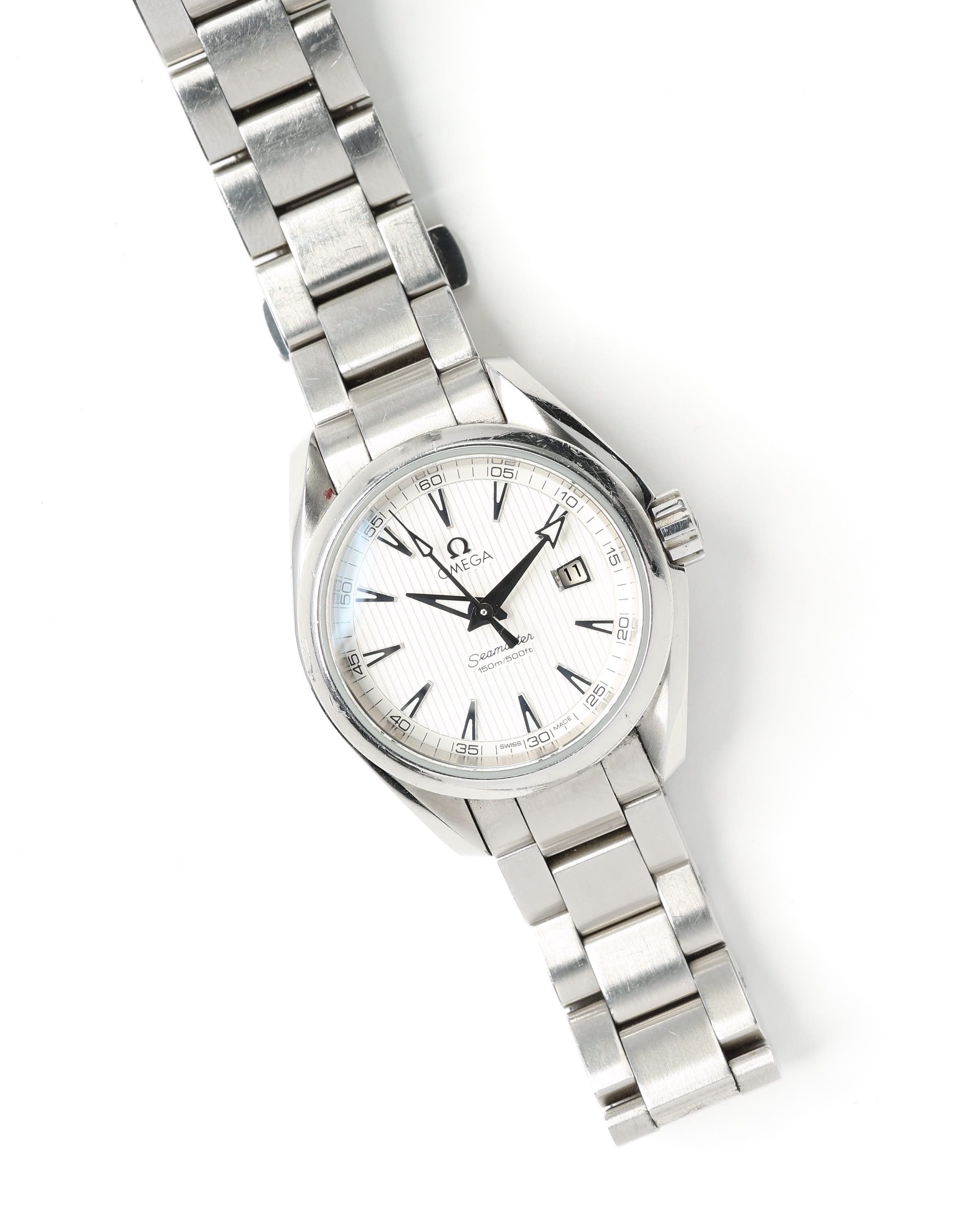 Omega Seamaster Aqua Terra 30mm 2010 Quartz Watch In Silver