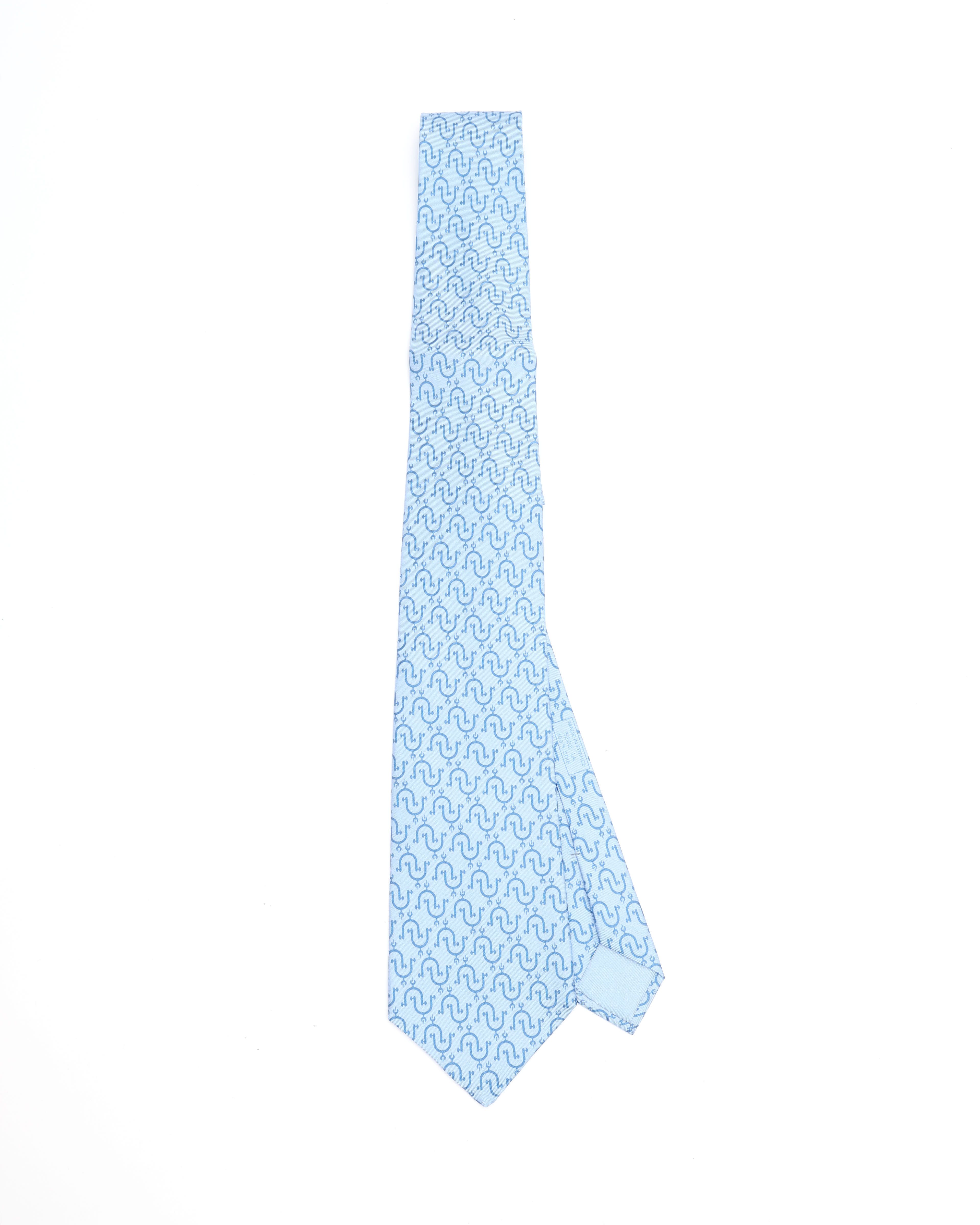 Hermes Hermès Silk Tie In Blue