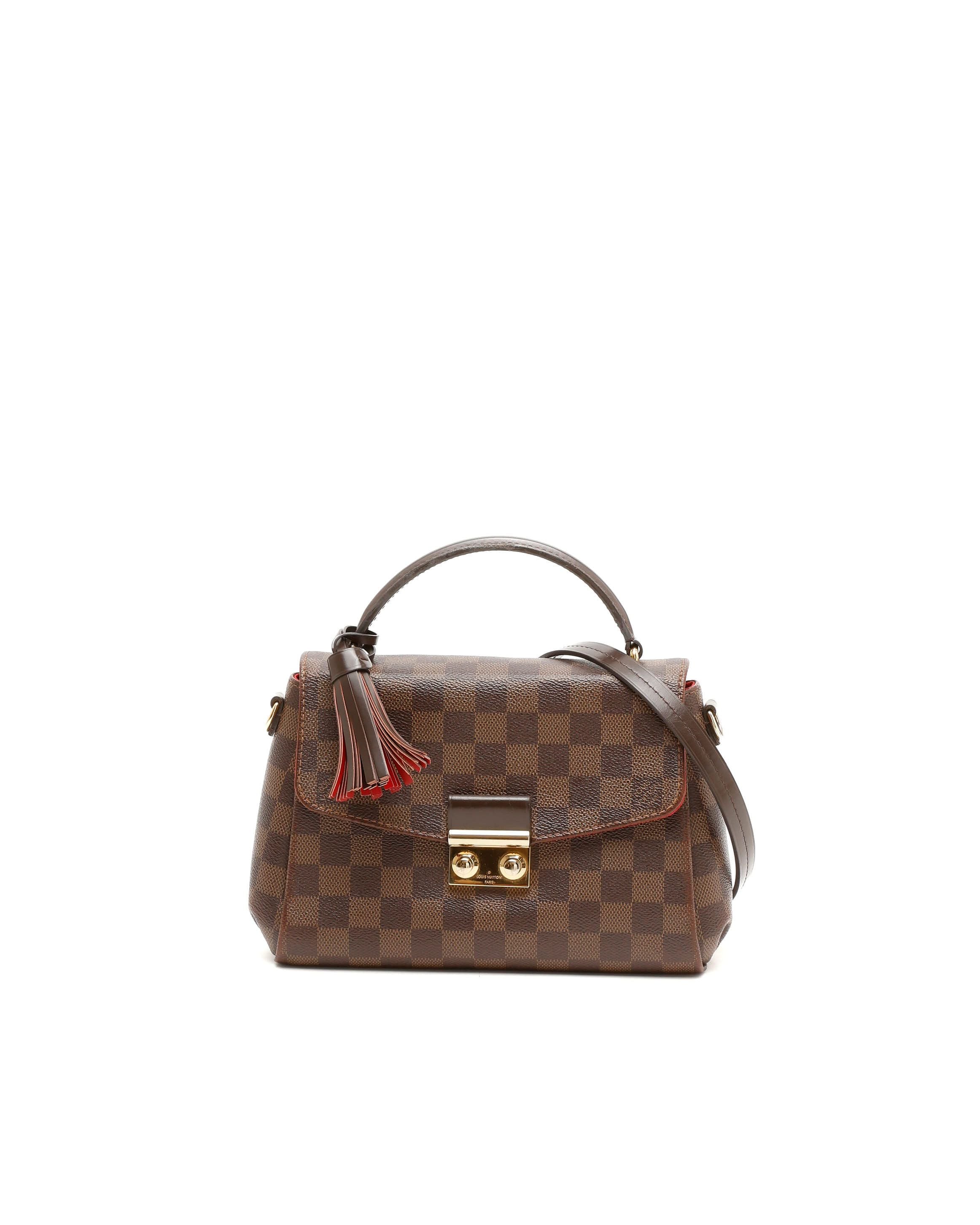 Louis Vuitton Damier Ebene Croisette Bag In Brown