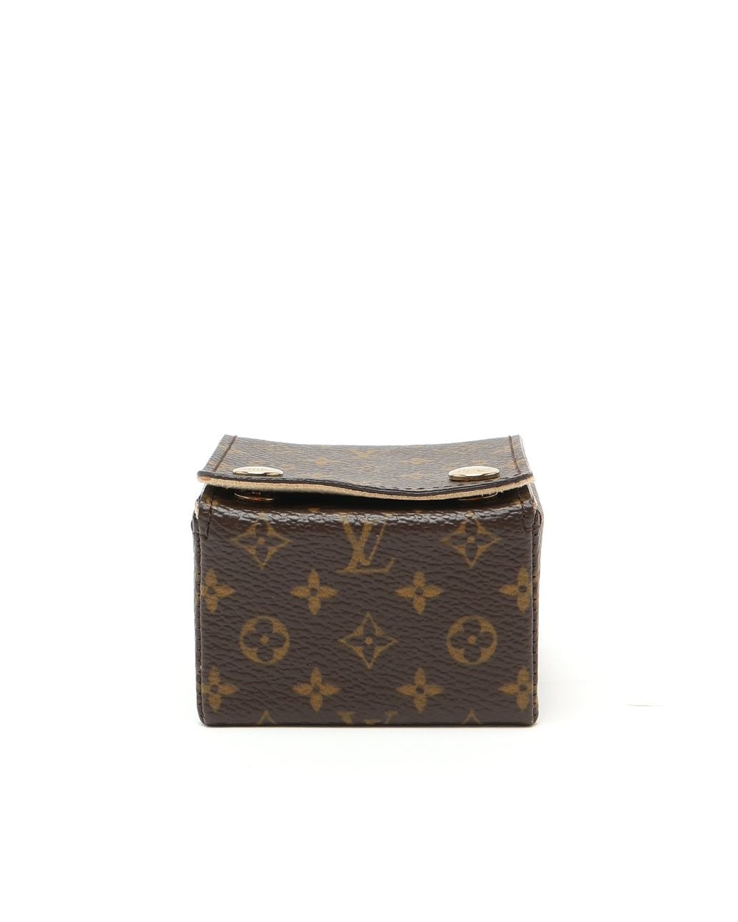 Louis Vuitton Monogram Folded Ring Box In Brown