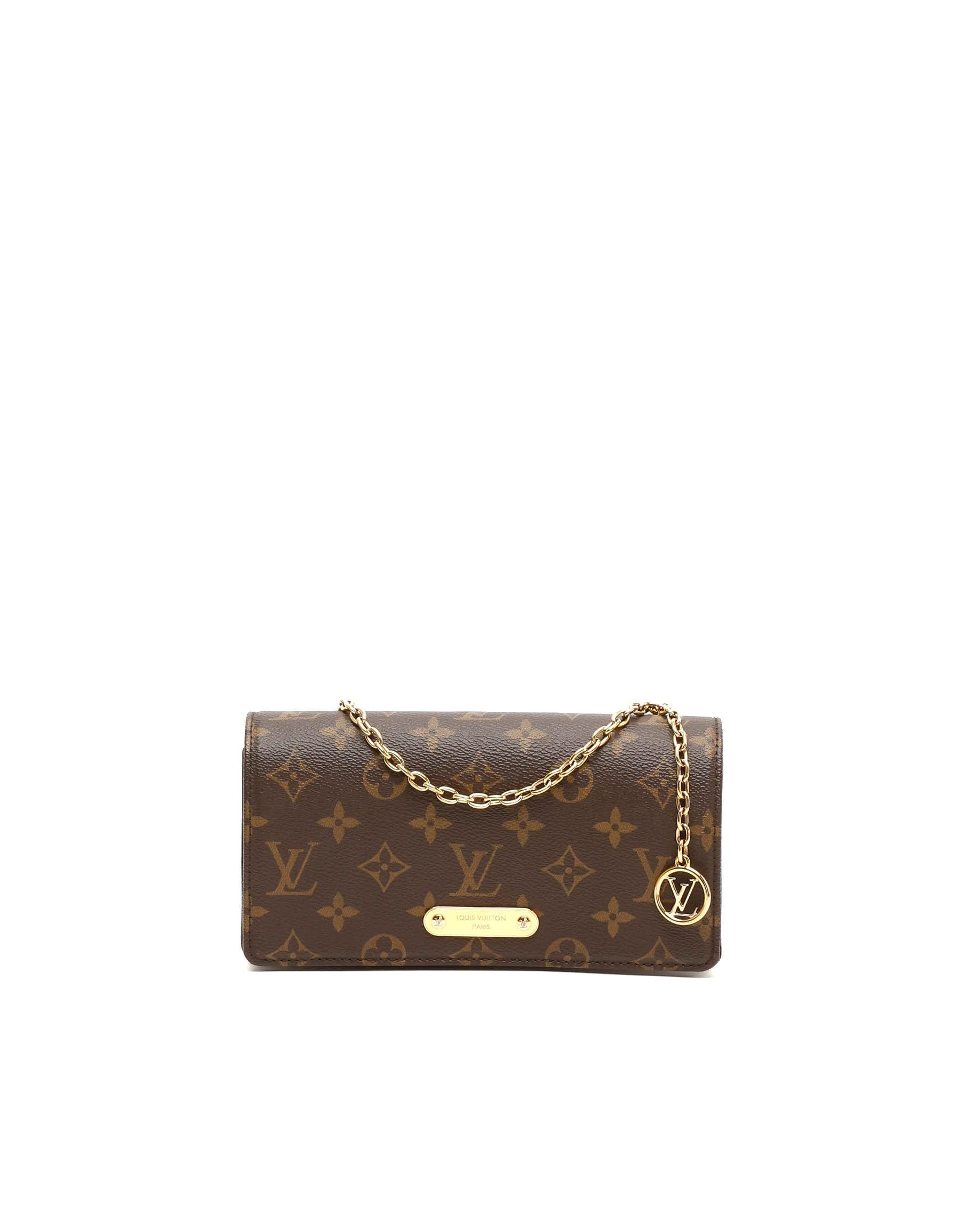 Louis Vuitton Monogram Lily Wallet On Chain Bag In Brown