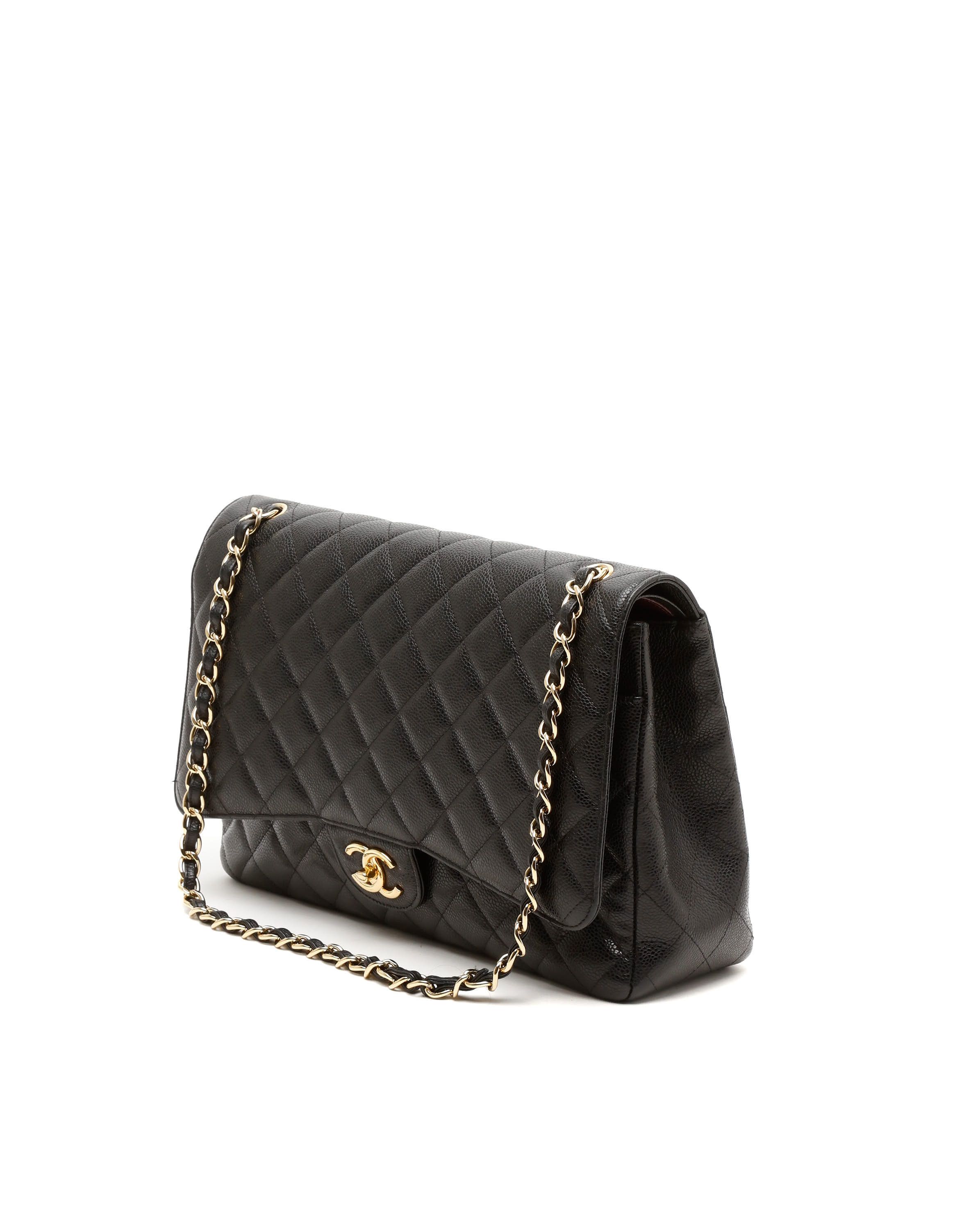 Chanel Classic Caviar Maxi Double Flap Bag