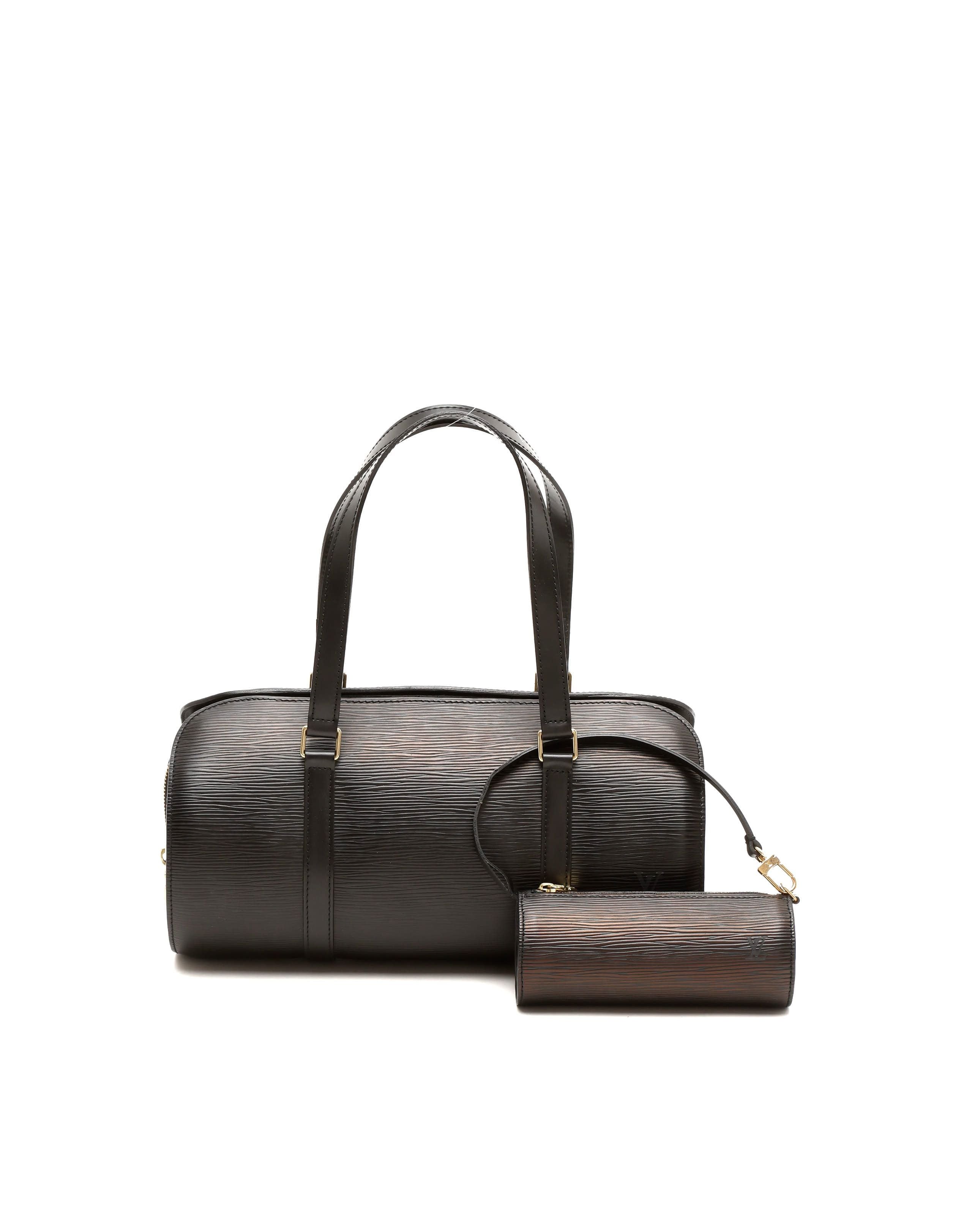 Louis Vuitton Epi Papillon 30 Bag In Black