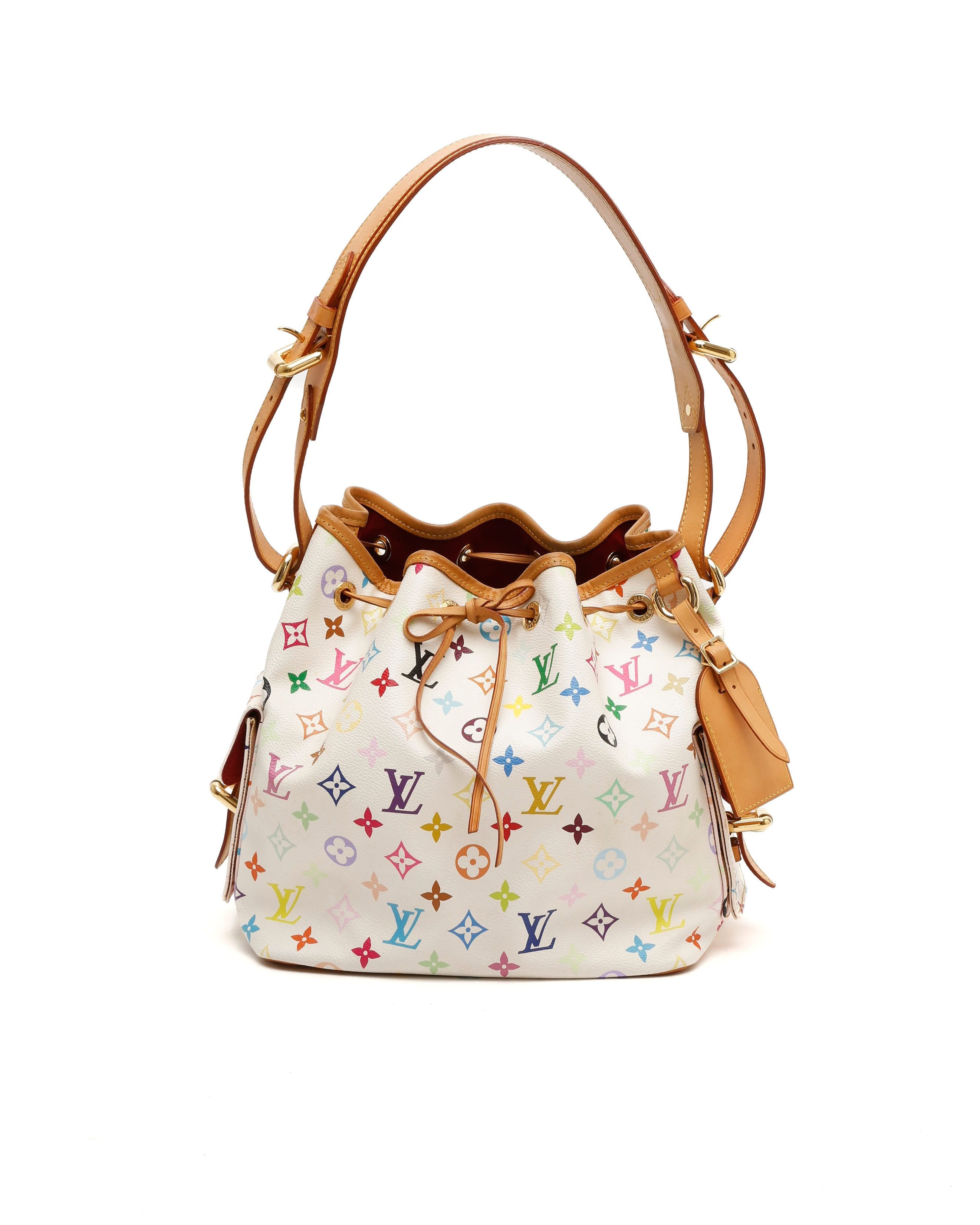 Louis Vuitton Murakami Petit Noé Bag In White