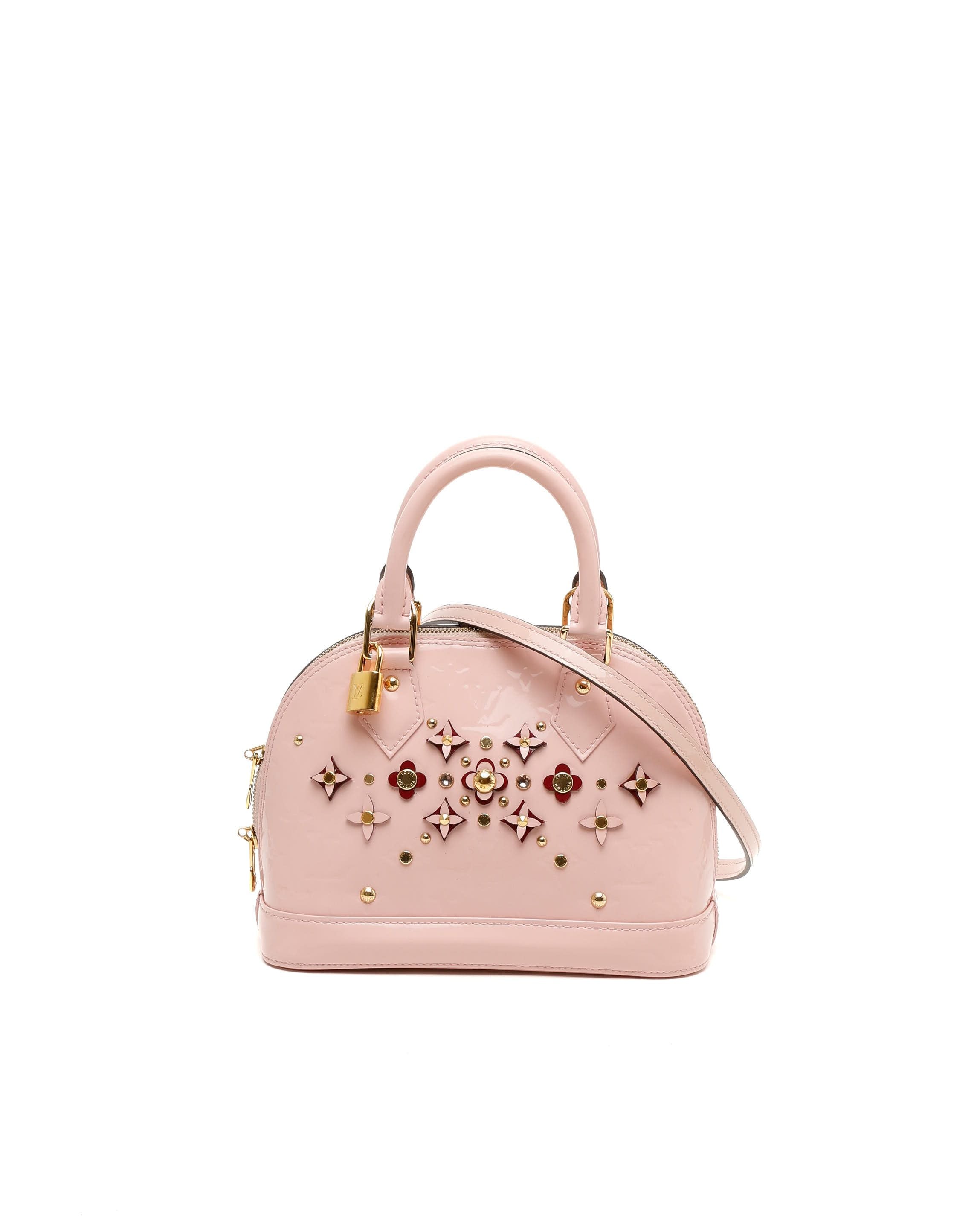 Louis Vuitton Vernis Alma Flower Bb Bag In Pink