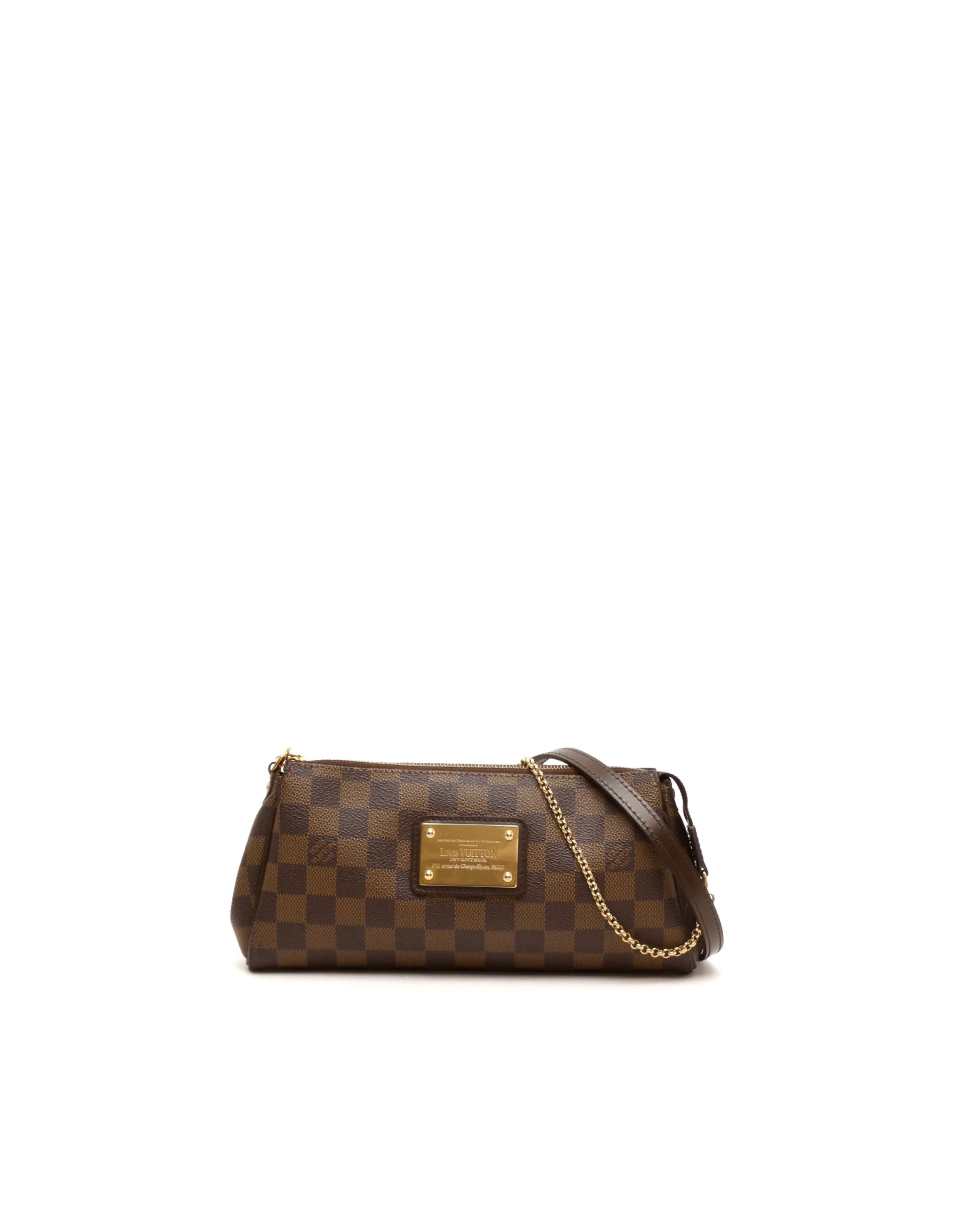 Louis Vuitton Damier Ebene Eva Clutch In Brown