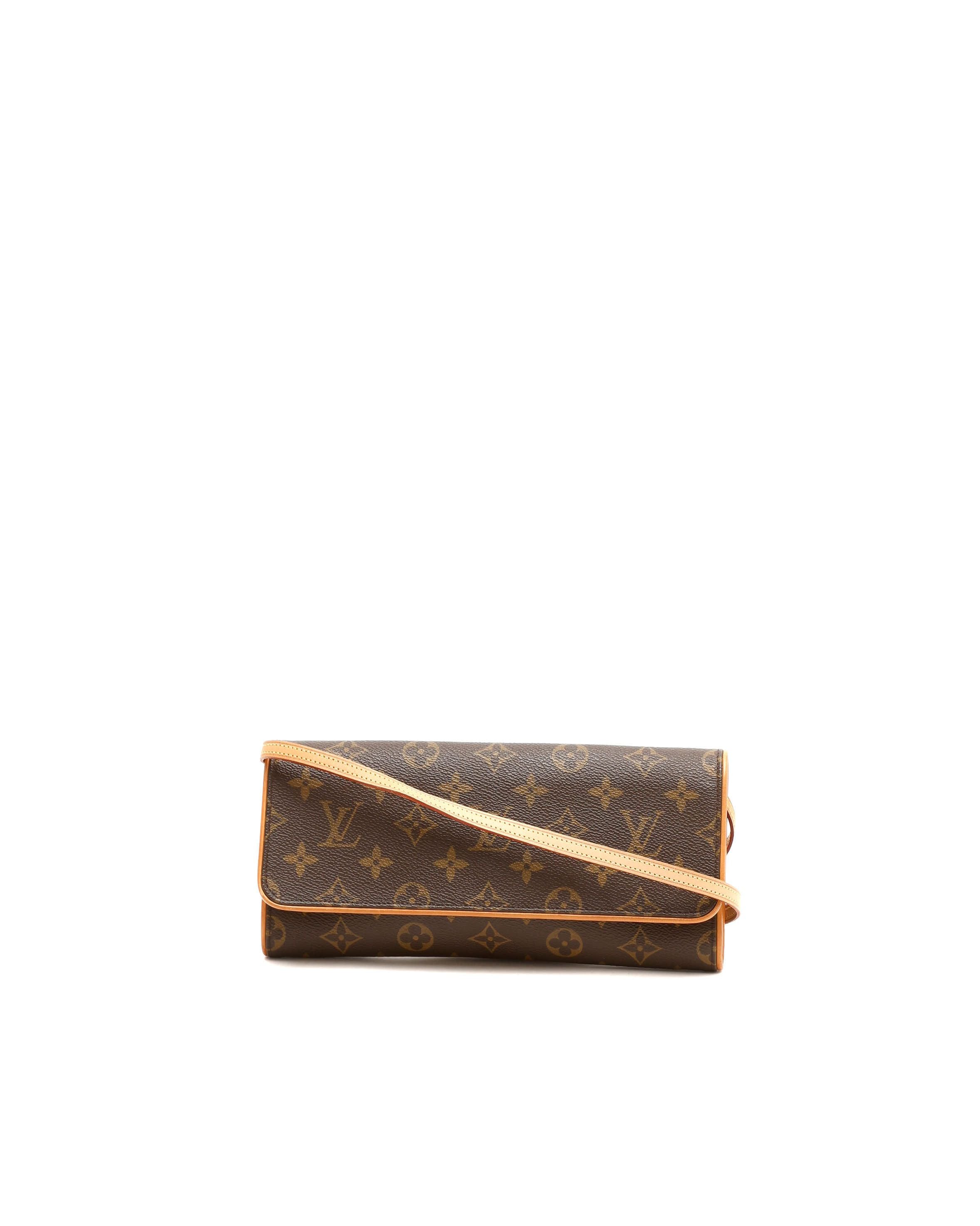 Louis Vuitton Monogram Pochette Twin Gm Bag In Brown