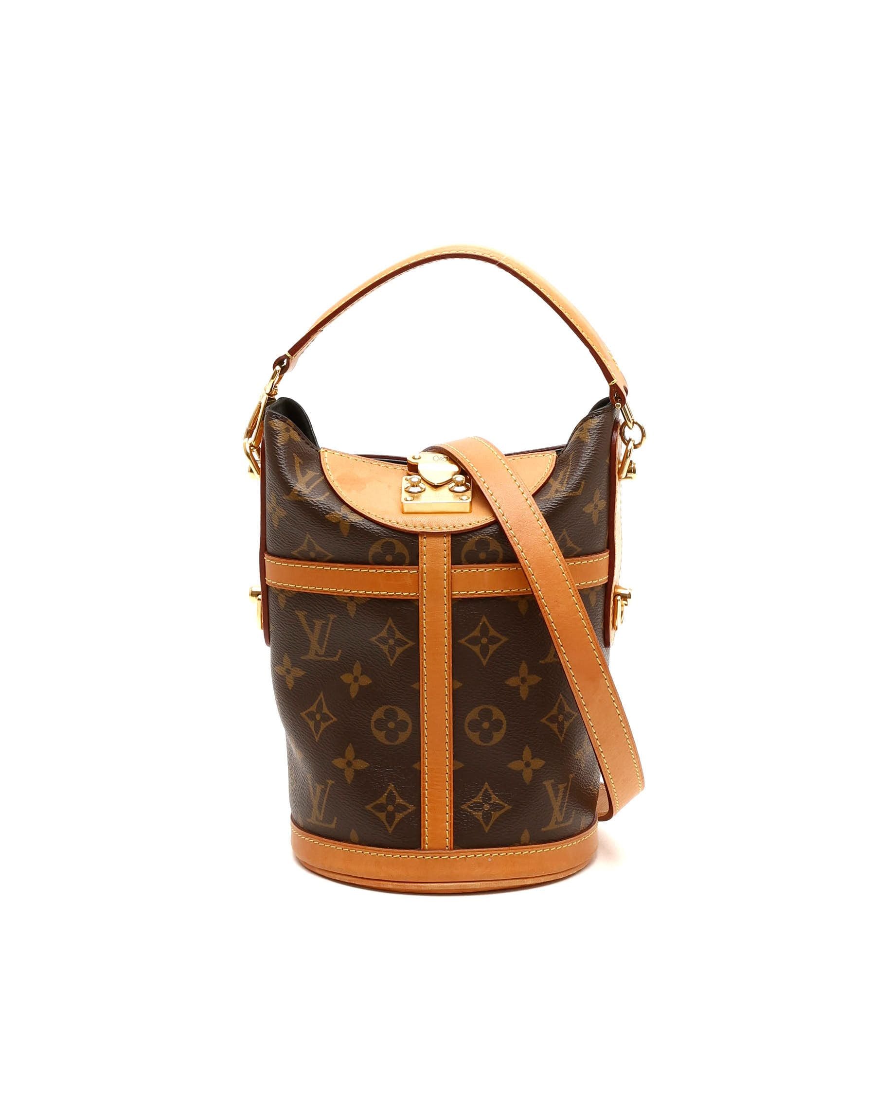 Louis Vuitton Monogram Dufflel Bucket Bag In Brown