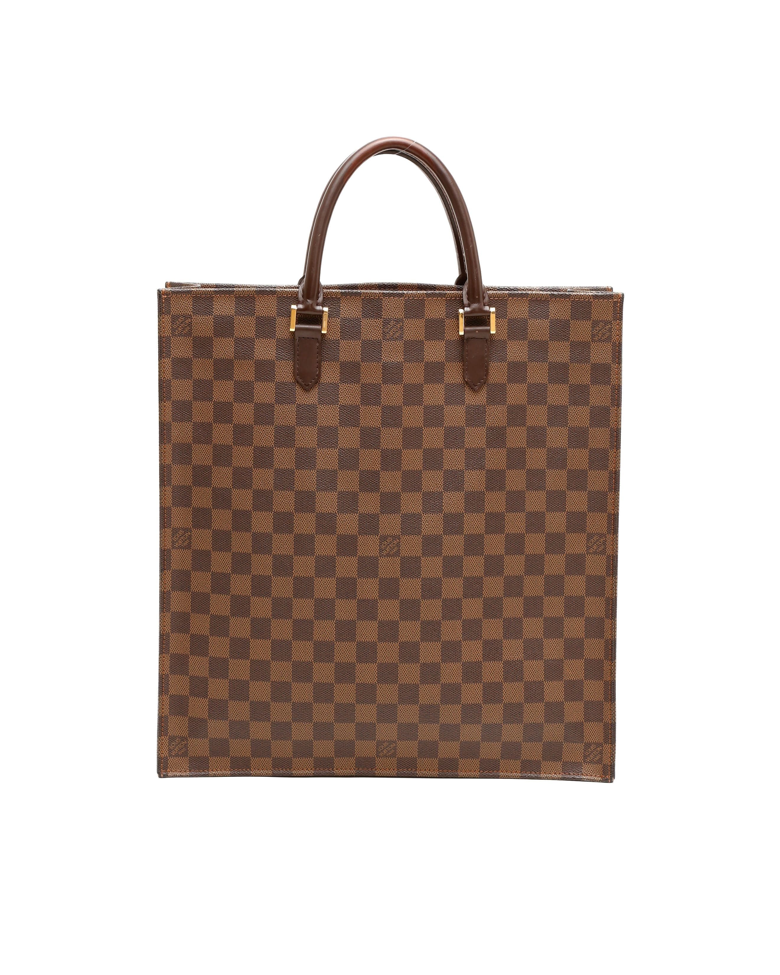 Louis Vuitton Damier Ebene Sac Plat Bag In Brown