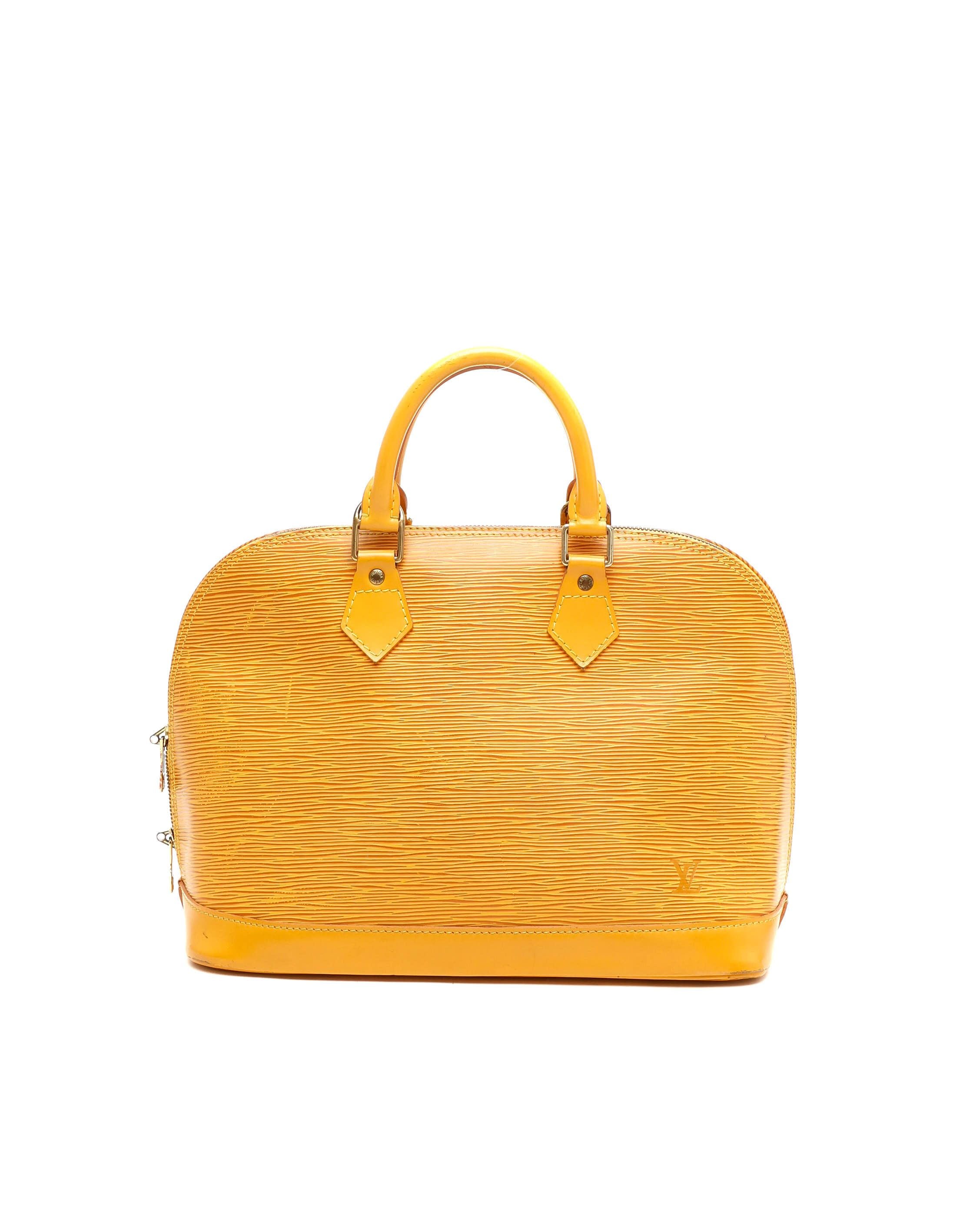 Louis Vuitton Epi Alma Pm Bag In Yellow